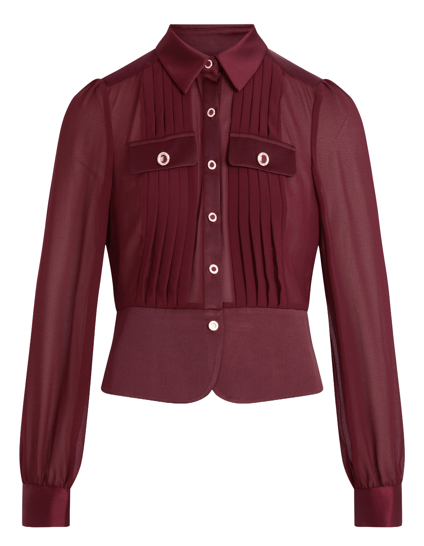 Blouse col chemise MORGAN Prune