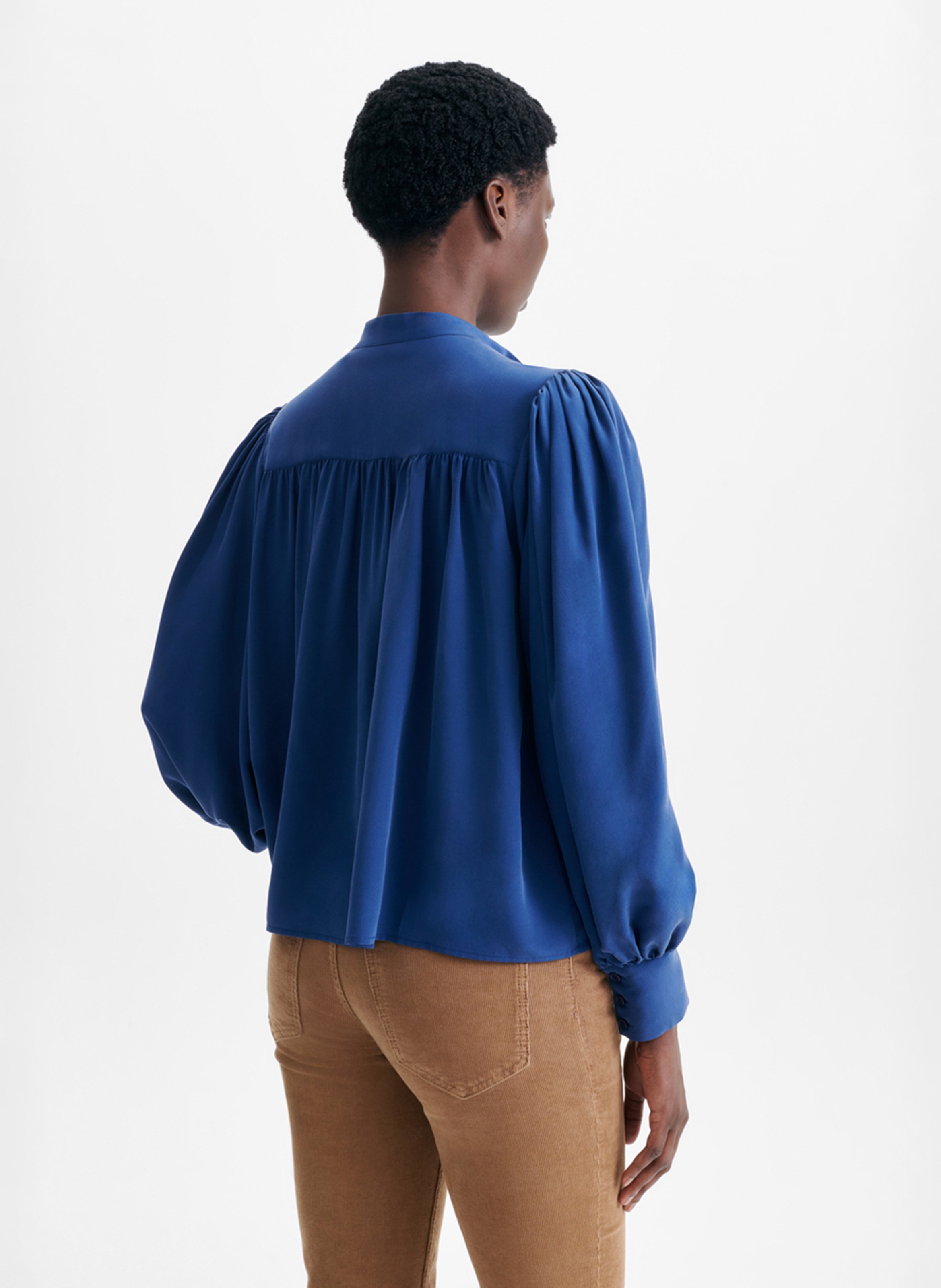 Round-neck floral pattern blouse VANESSA BRUNO Blue