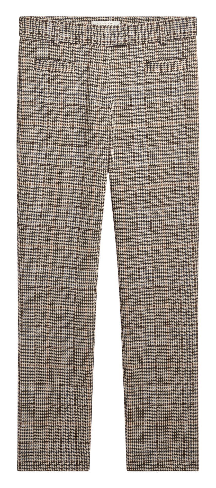 Slim-fit 7/8 houndstooth-print trousers GERARD DAREL Beige