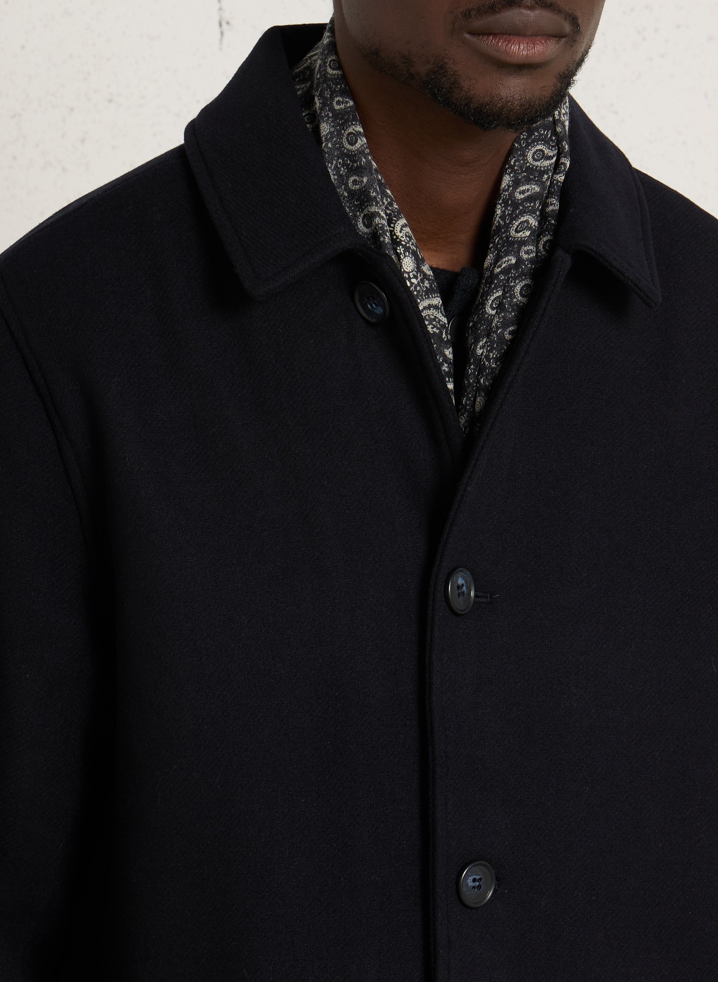 Gerader Mantel aus Wollmix CASUAL FRIDAY Blau