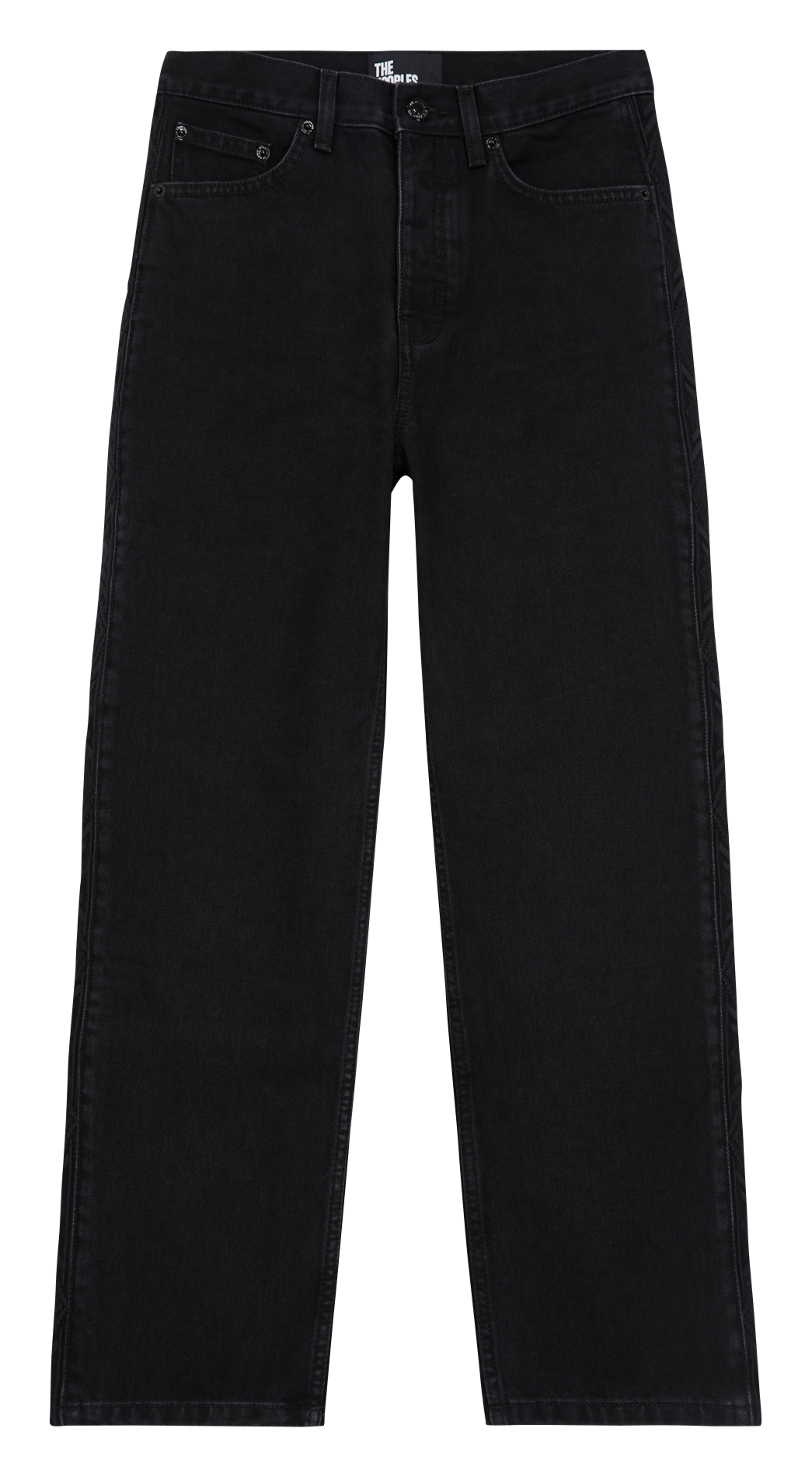 Straight cotton-blend jeans with embroidery THE KOOPLES Blue