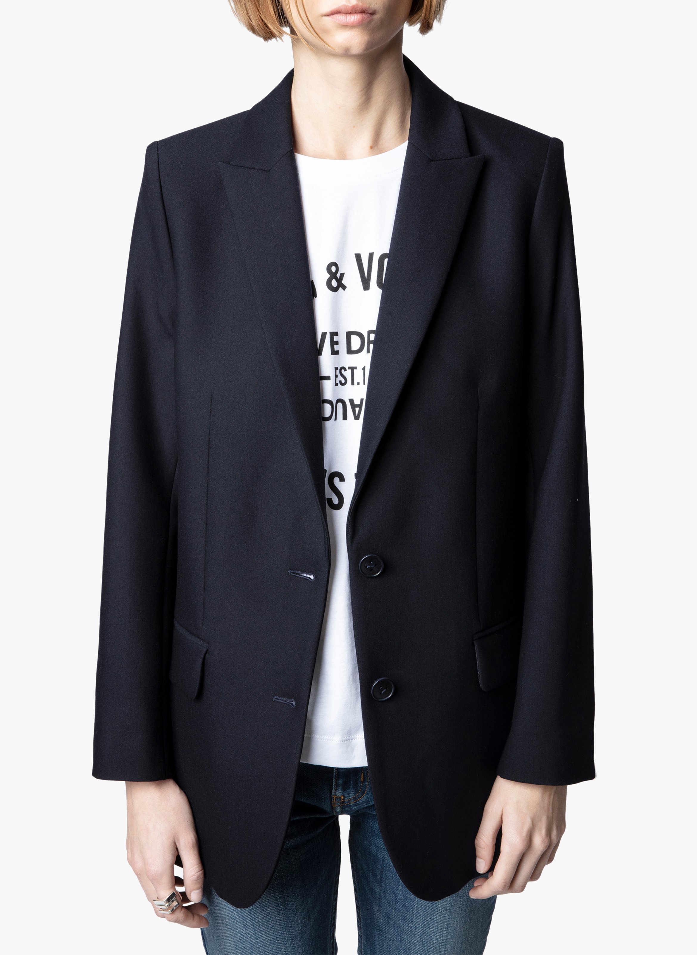 Blazer mit Strassbesatz BlauZADIG&VOLTAIRE