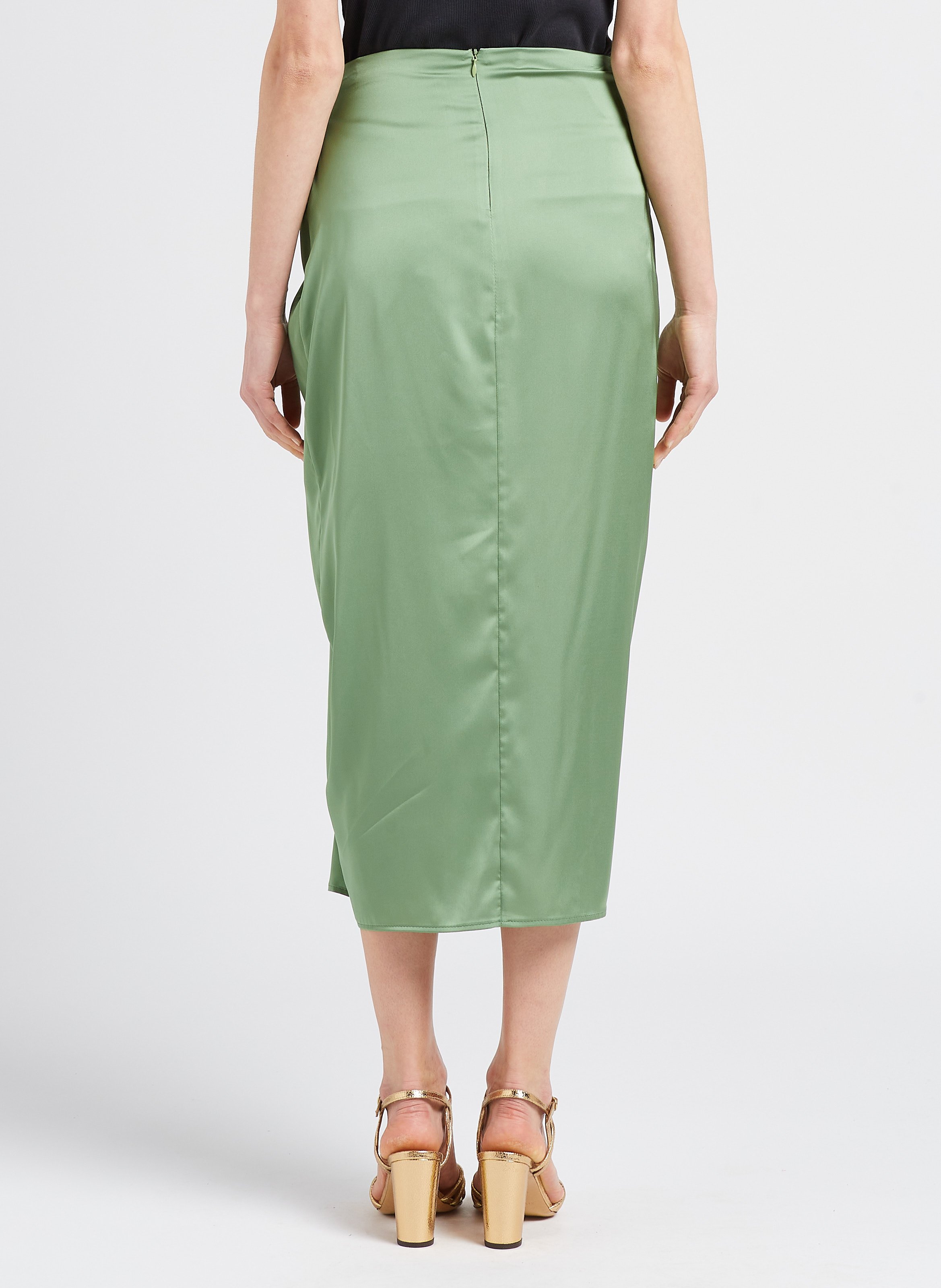 Lange wikkelrok in pareostijl IMPERIAL Groen