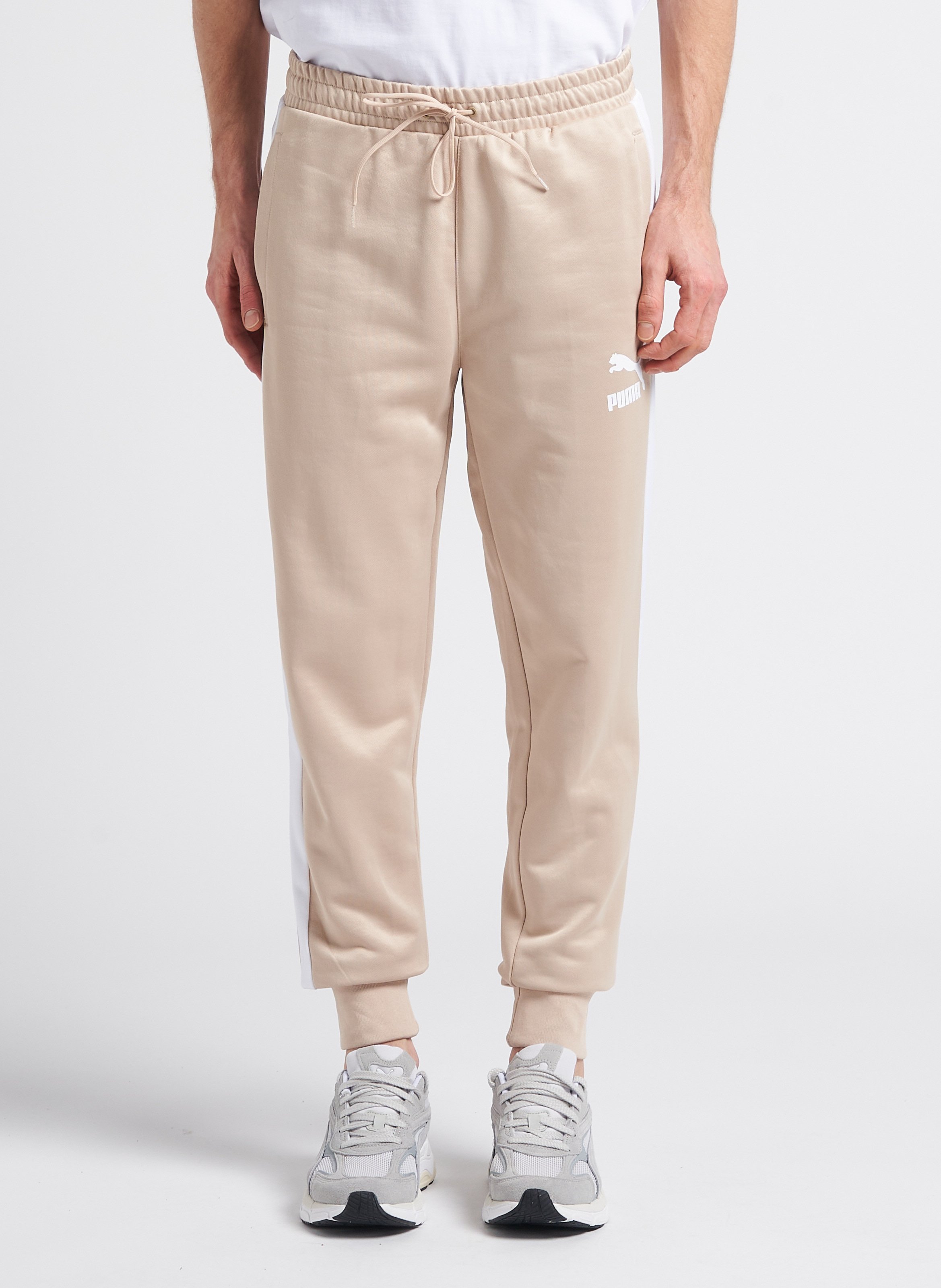 Track pants with trim PUMA Beige