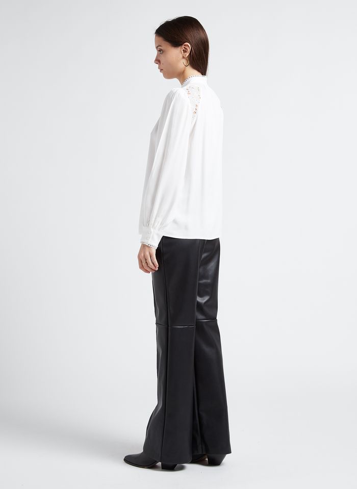 High-waisted Straight-leg Trousers Noir Suncoo - Women