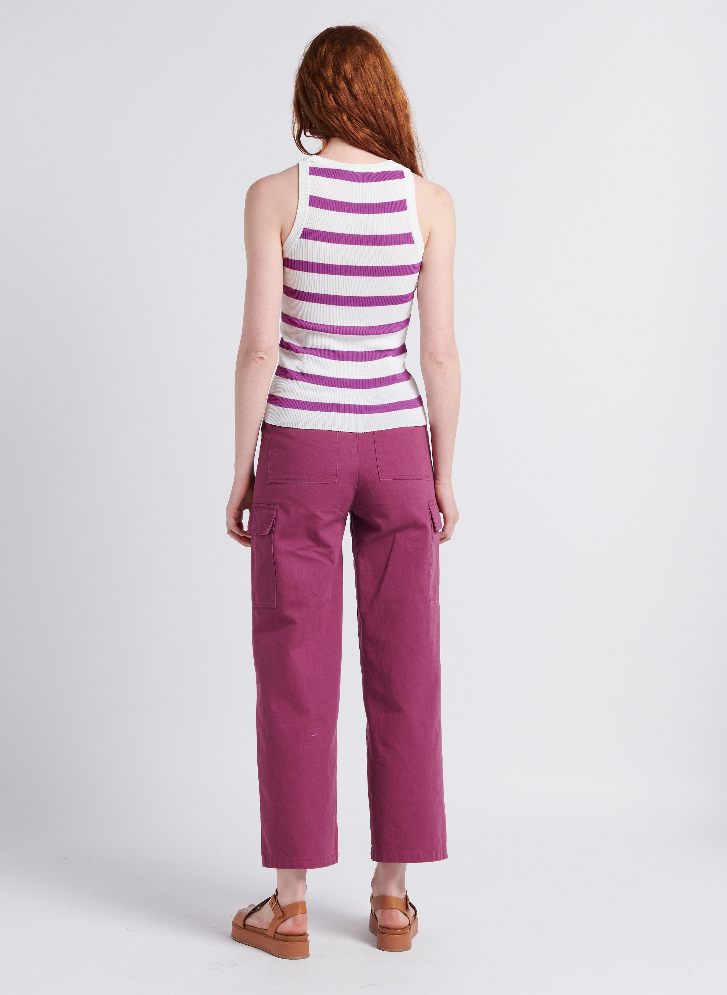 Pantalon cargo en coton LA PETITE ETOILE Violet