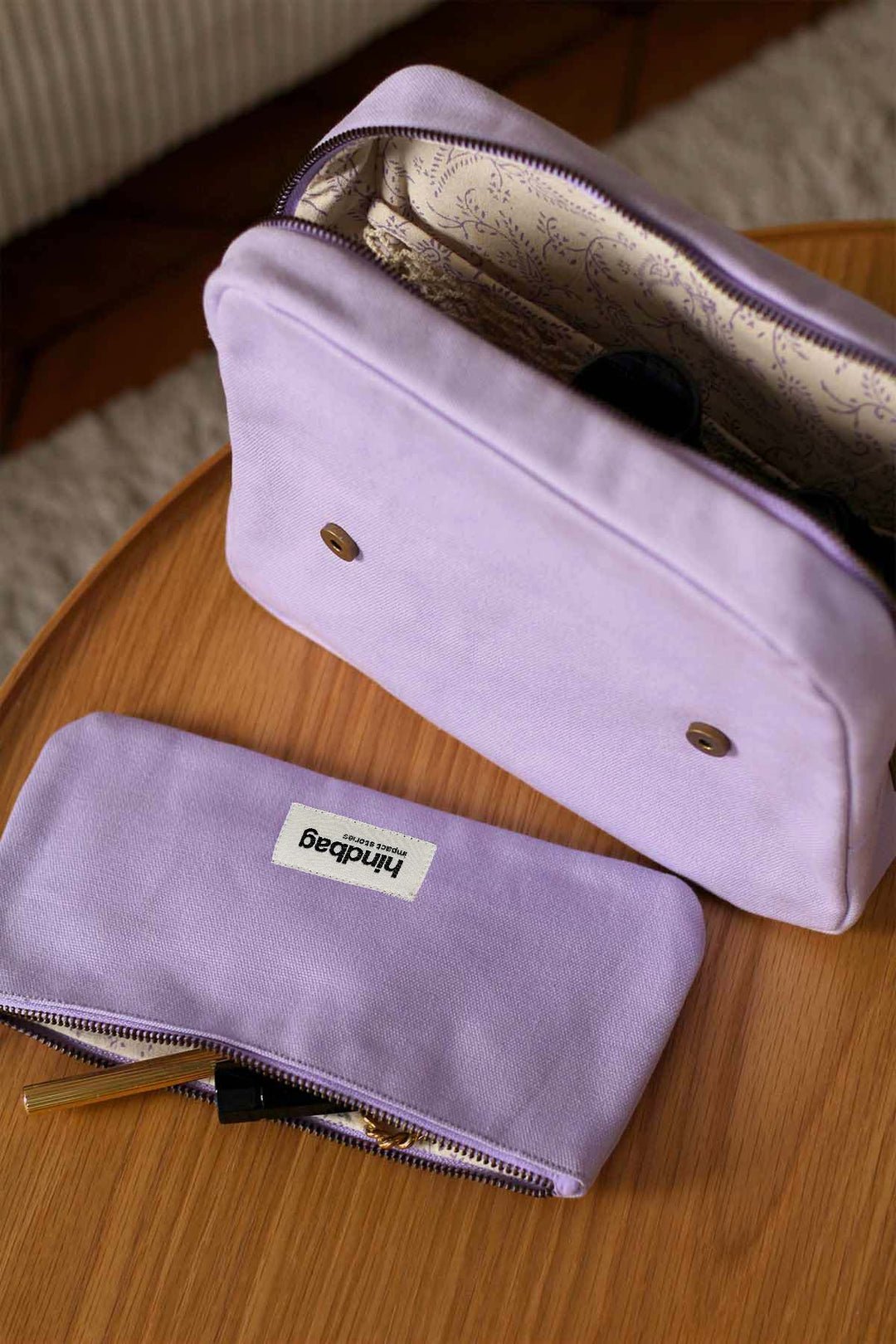 Cotton toiletry bag HINDBAG Purple
