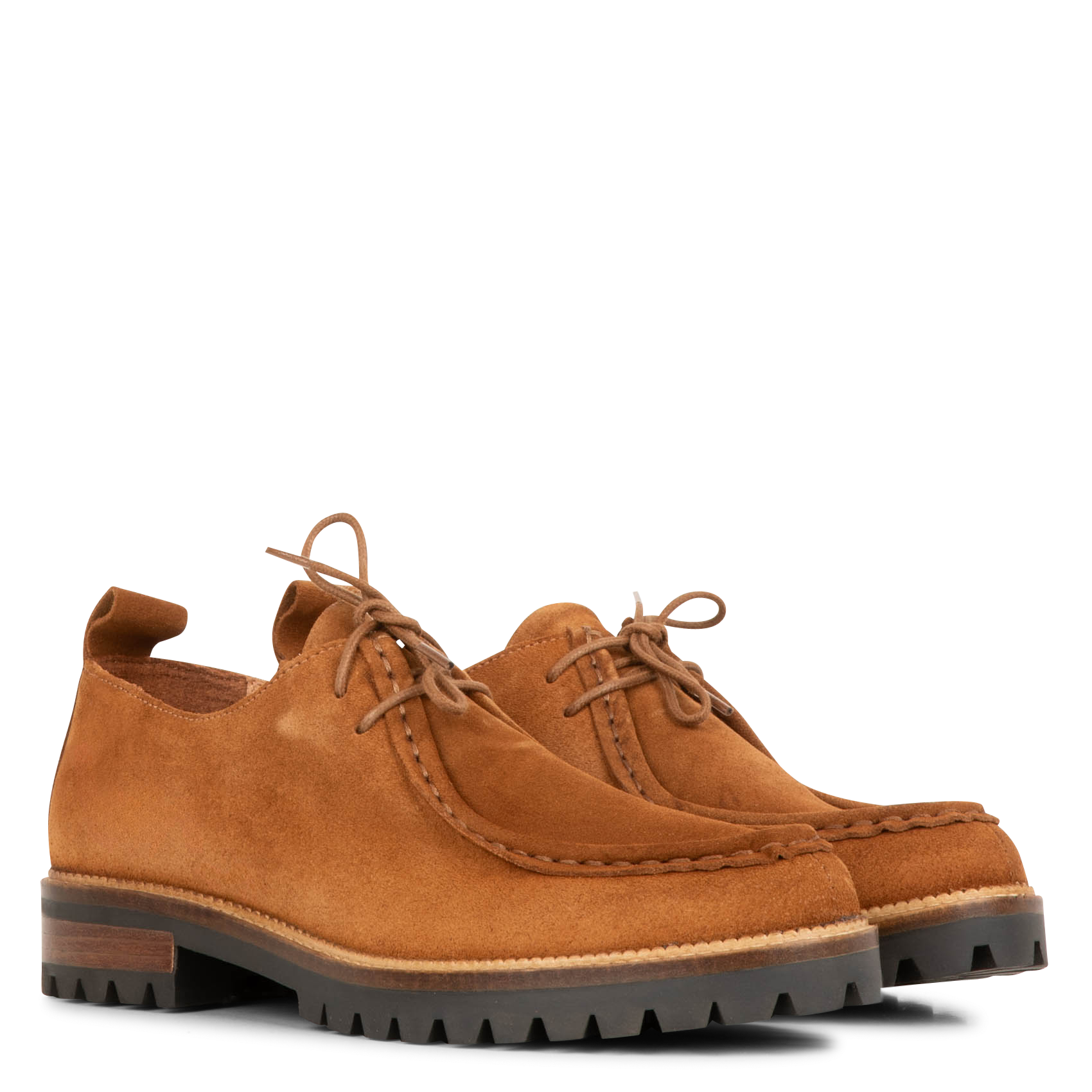 Derbies en cuir velours MELLOW YELLOW Marron