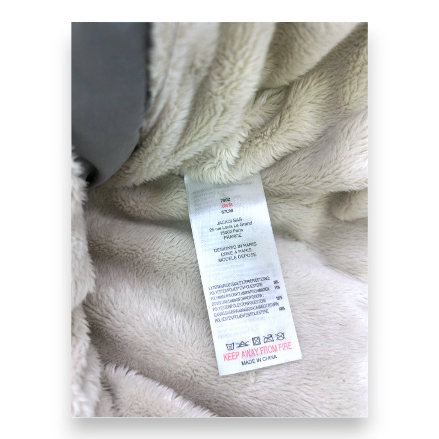 Baby raincoat gray - 6 months JACADI - Seconde Main Grey