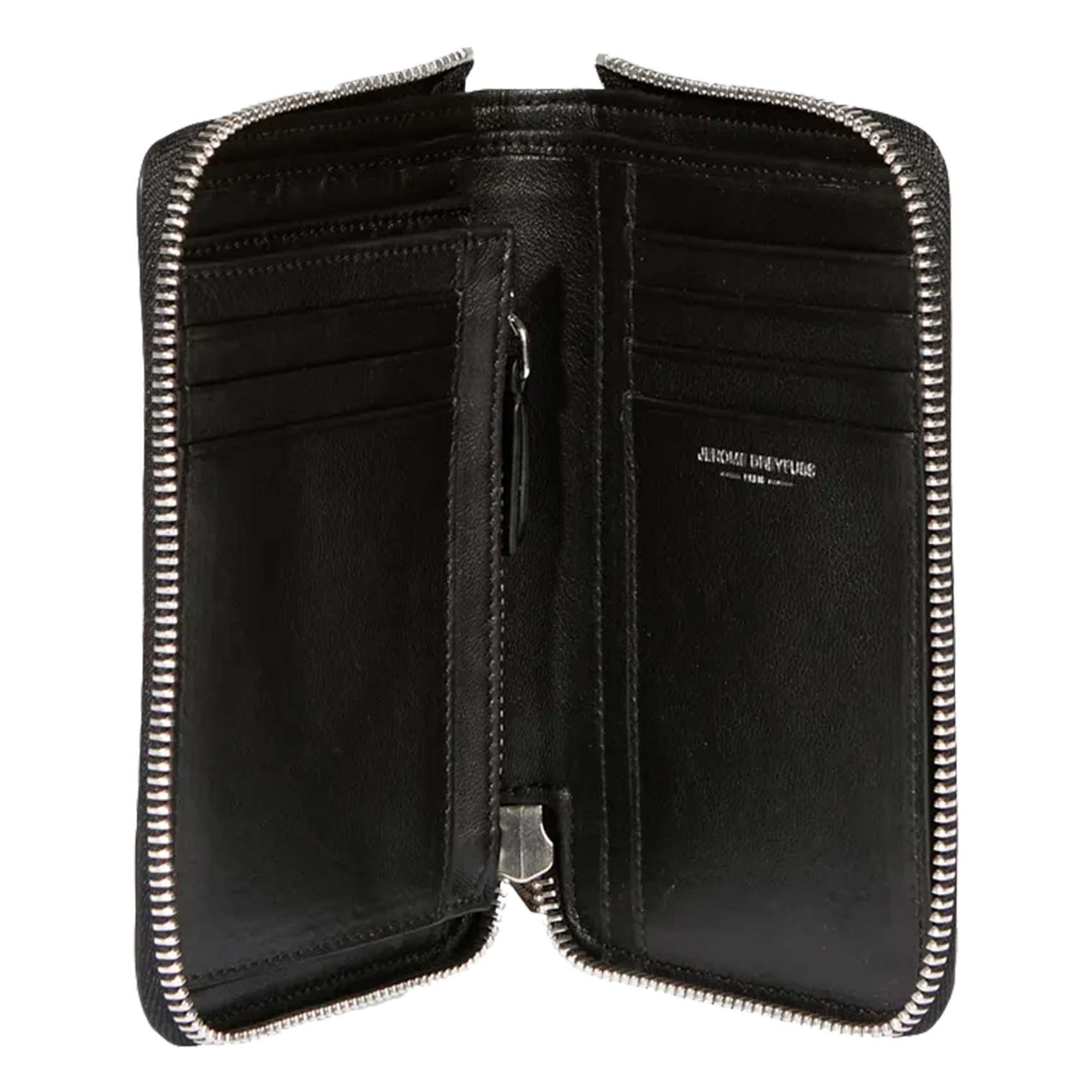 Portefeuille zippé en cuir JEROME DREYFUSS Argent