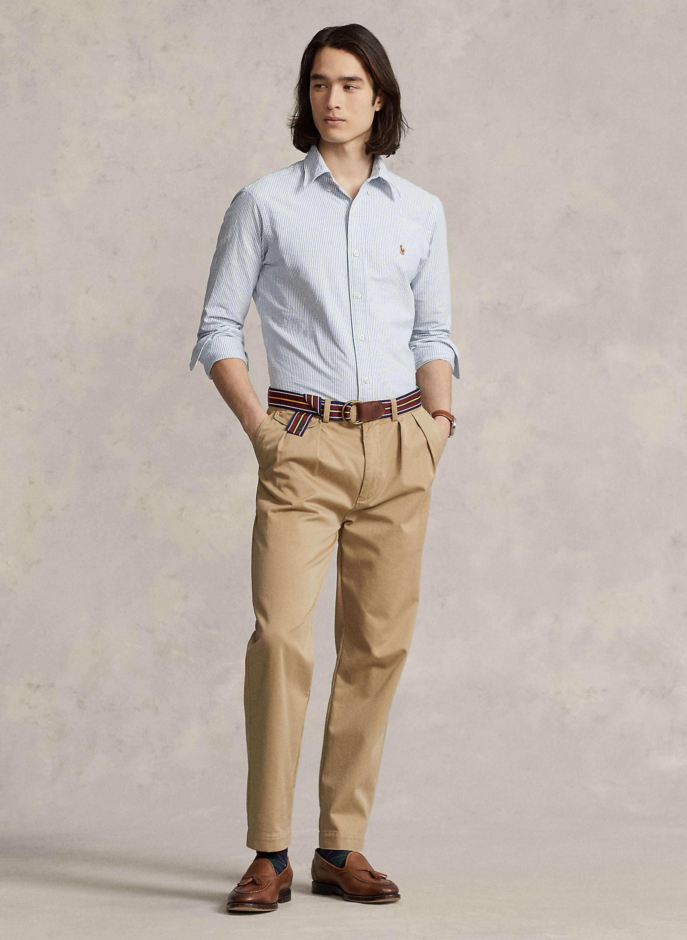 Baumwollhemd mit Button-down-Kragen, Regular Fit POLO RALPH LAUREN Blau