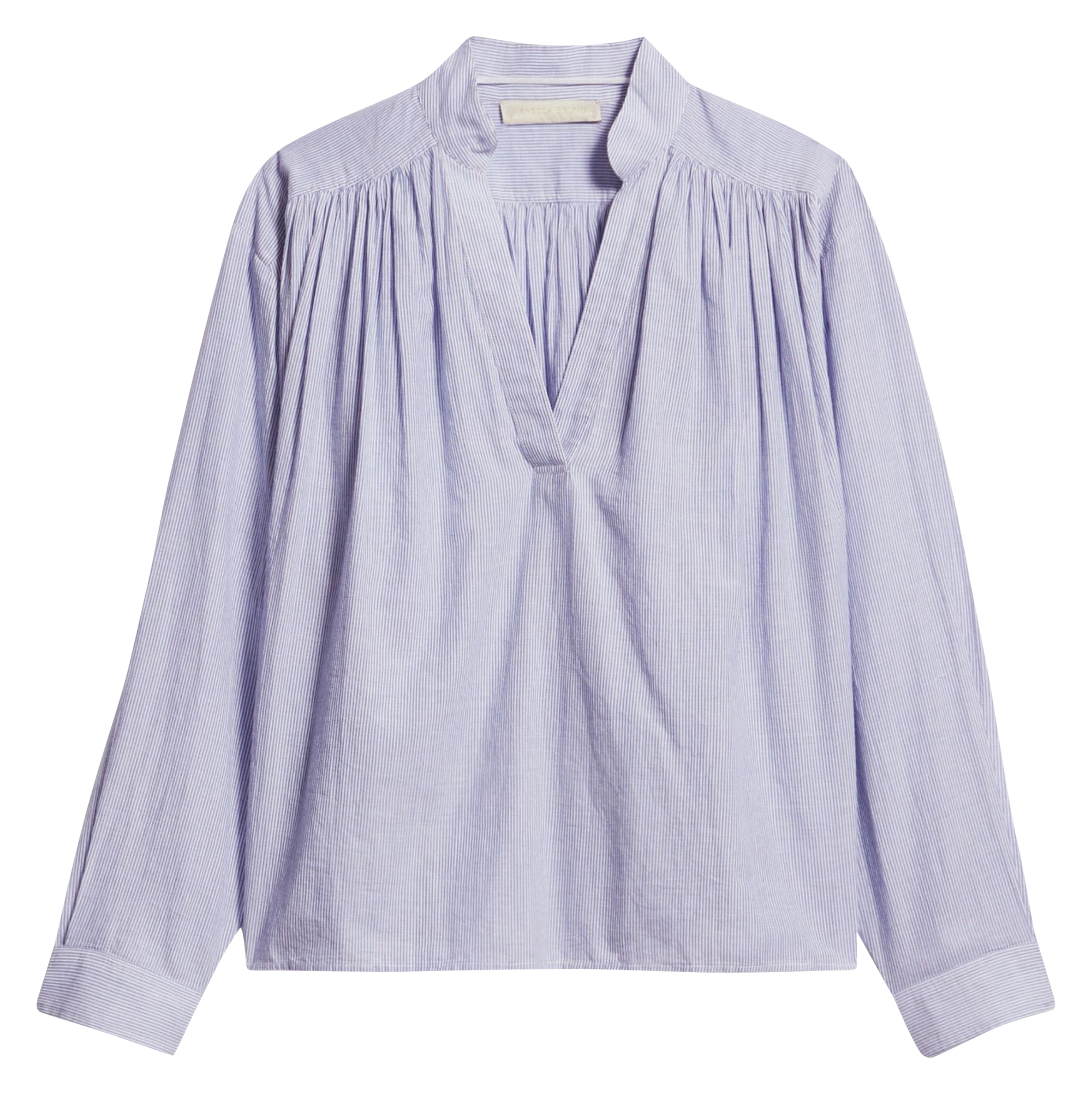 Ruimvallende, katoenen blouse met V-hals VANESSA BRUNO Blauw