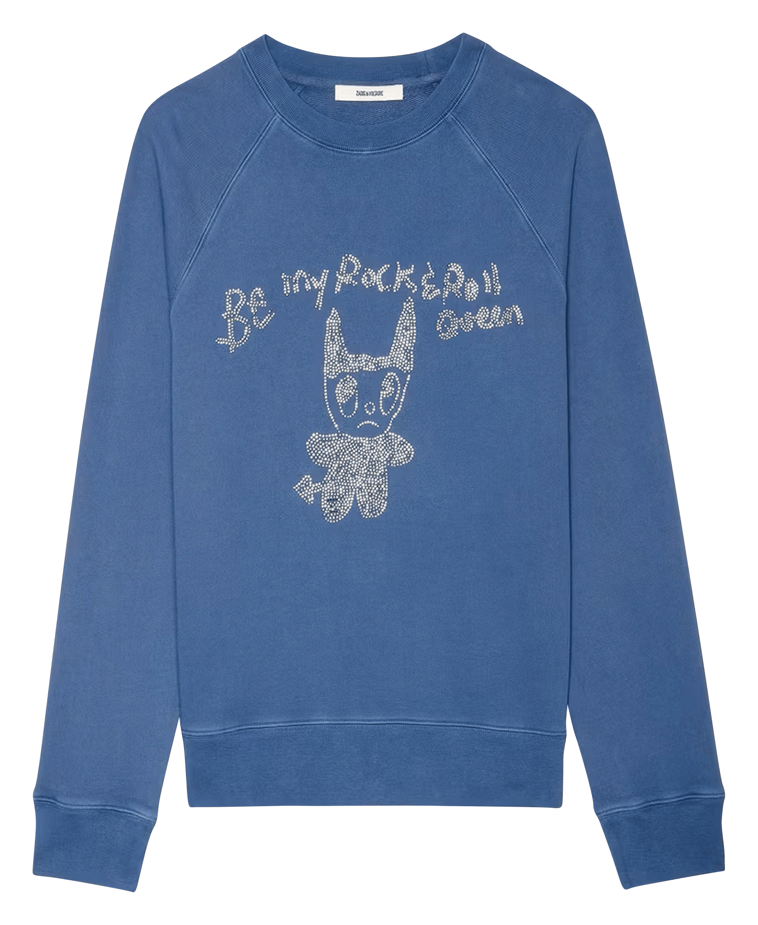 Baumwoll-Sweatshirt mit Print ZADIG&VOLTAIRE Blau