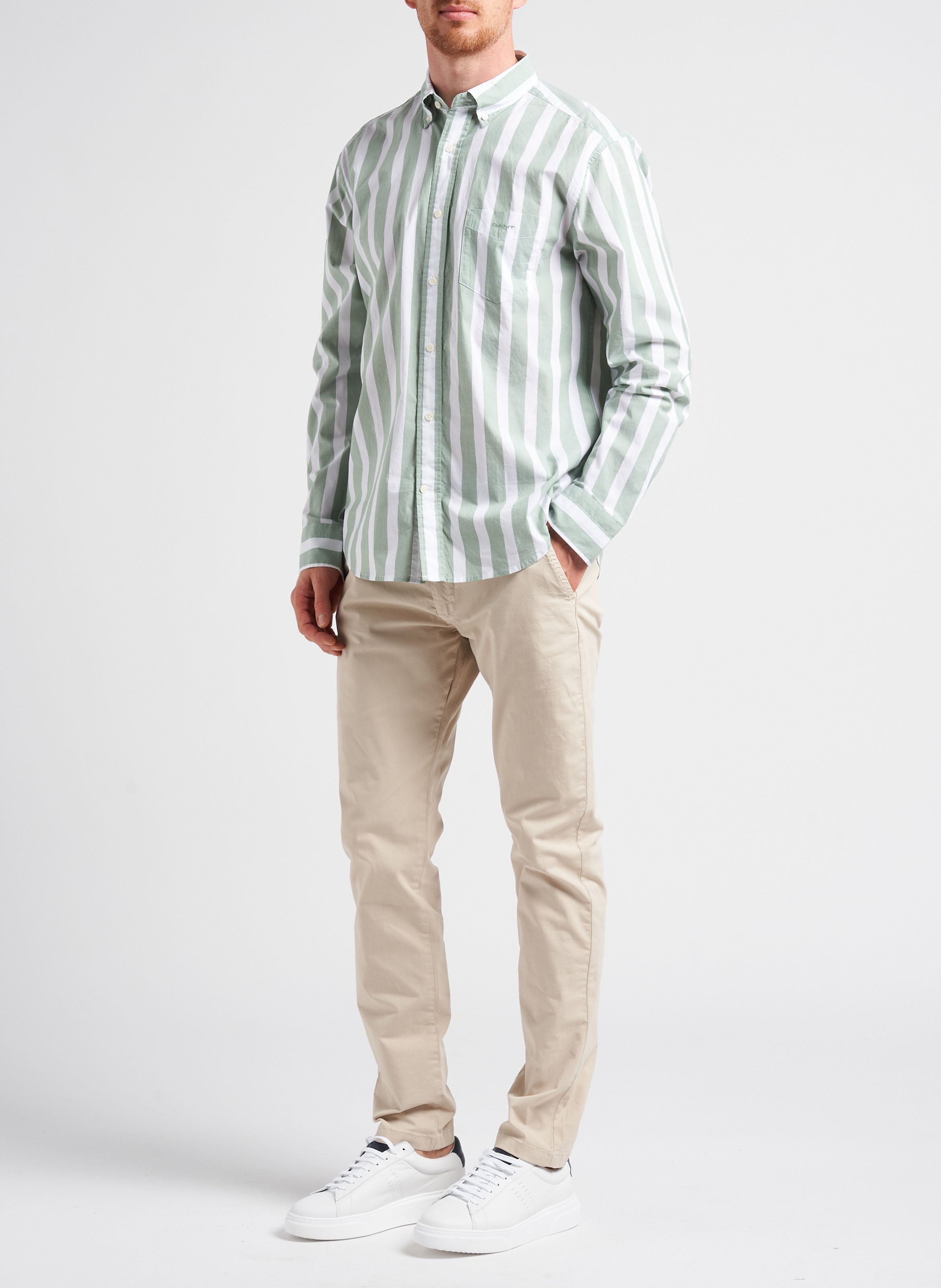 Chino regular-fit en coton stretch SCHOTT Beige