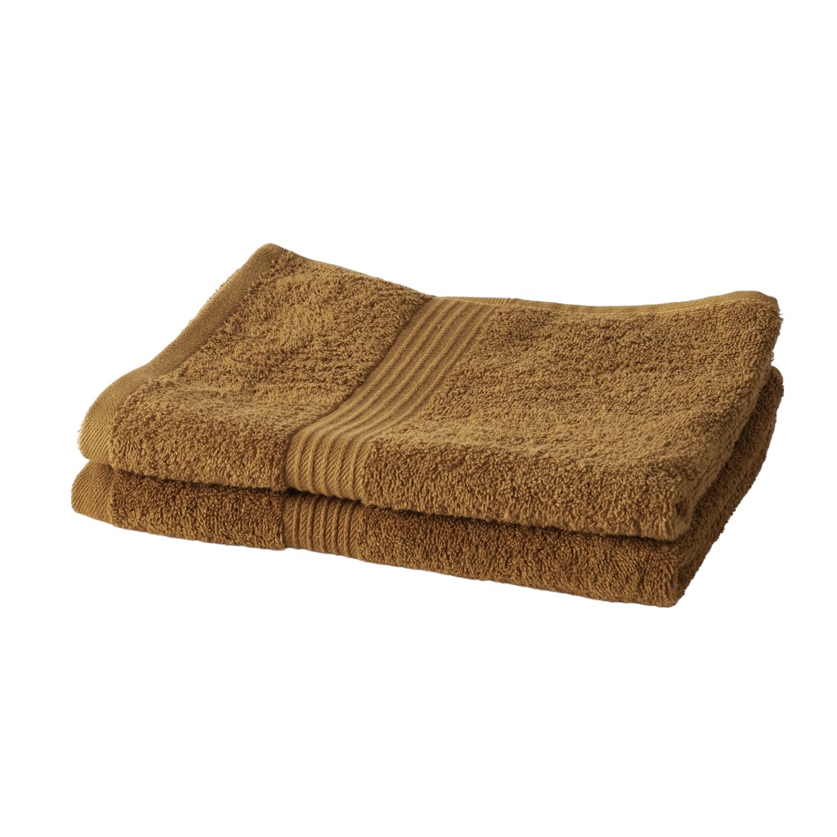 Set of 2 cotton bath towels TODAY LINGE DE MAISON Brown