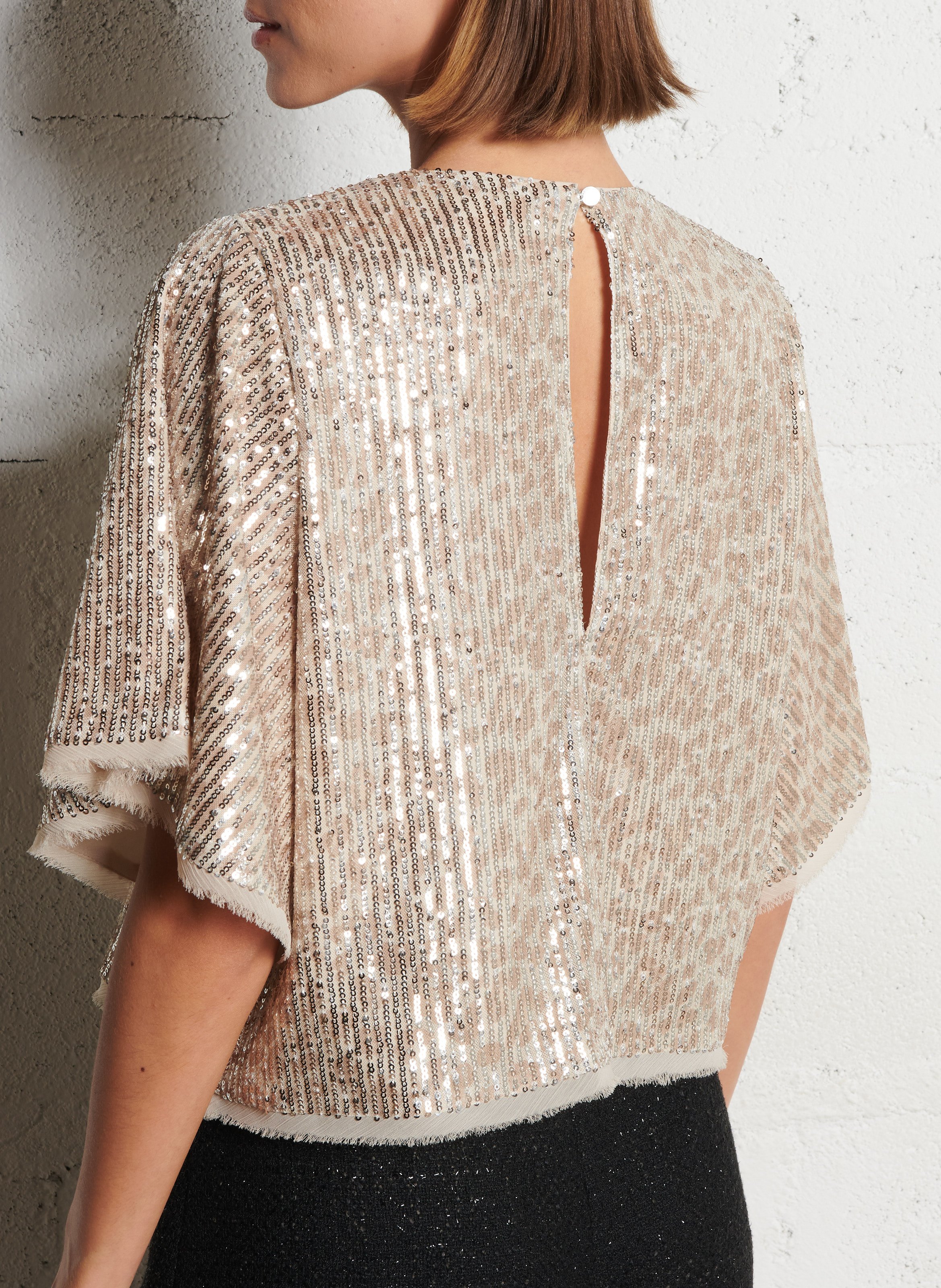 Embroidered organdie top  IKKS Beige