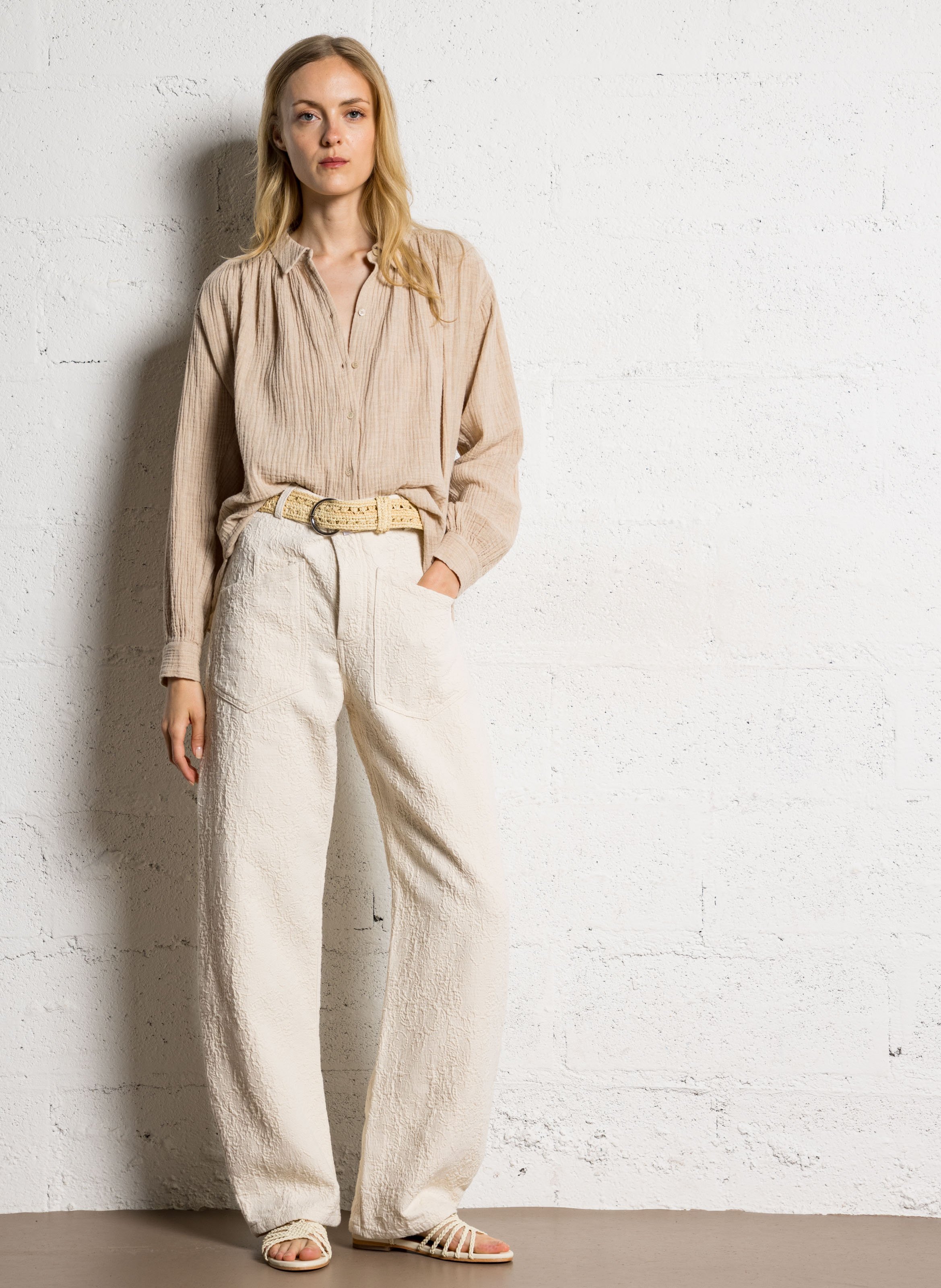 Wijde jeans MARGAUX LONNBERG Wit