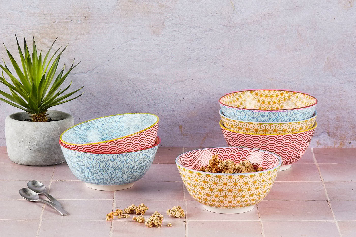 PATTERN - 6-piece bowl set BJORN Blue