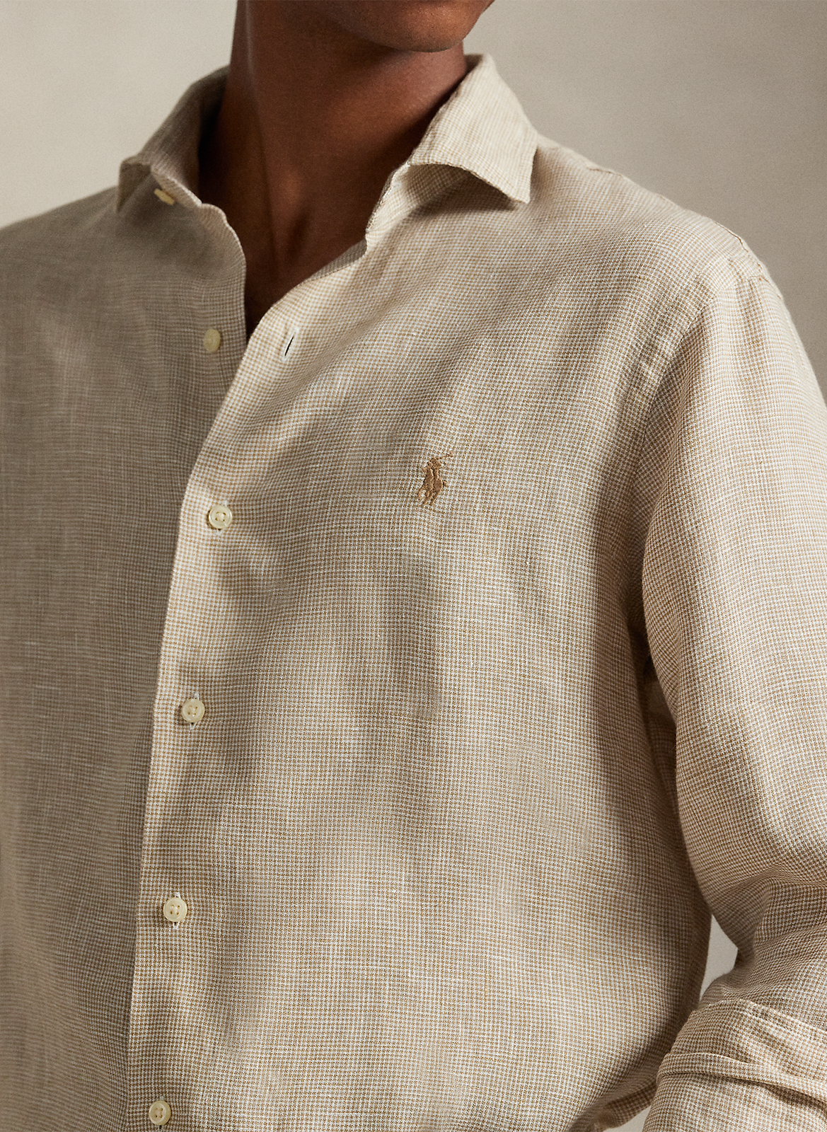 Hemd mit klassischem Kragen aus Leinen POLO RALPH LAUREN Beige