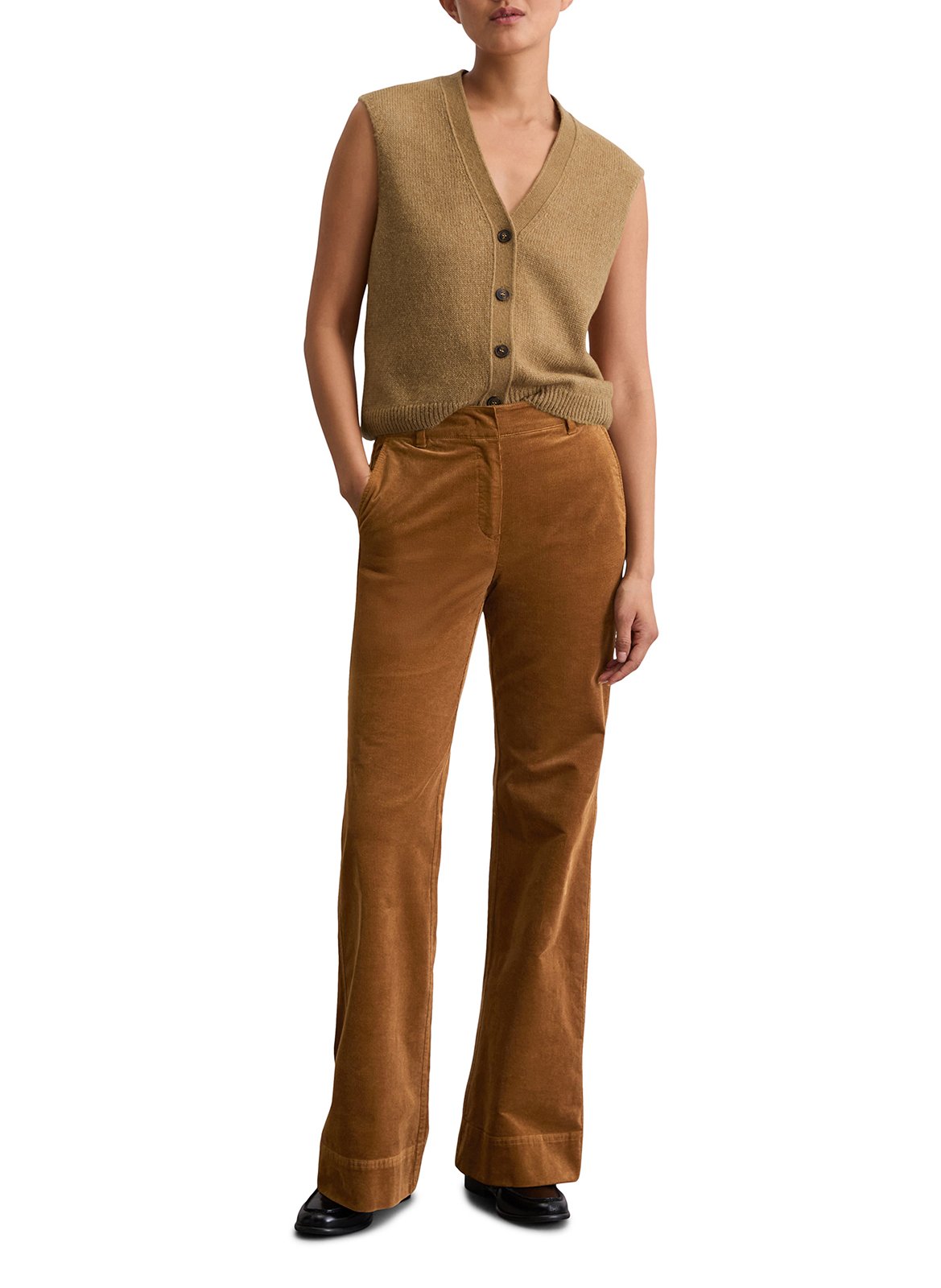 Chaleco sin mangas de lana mezclada uni MARC O'POLO Beige