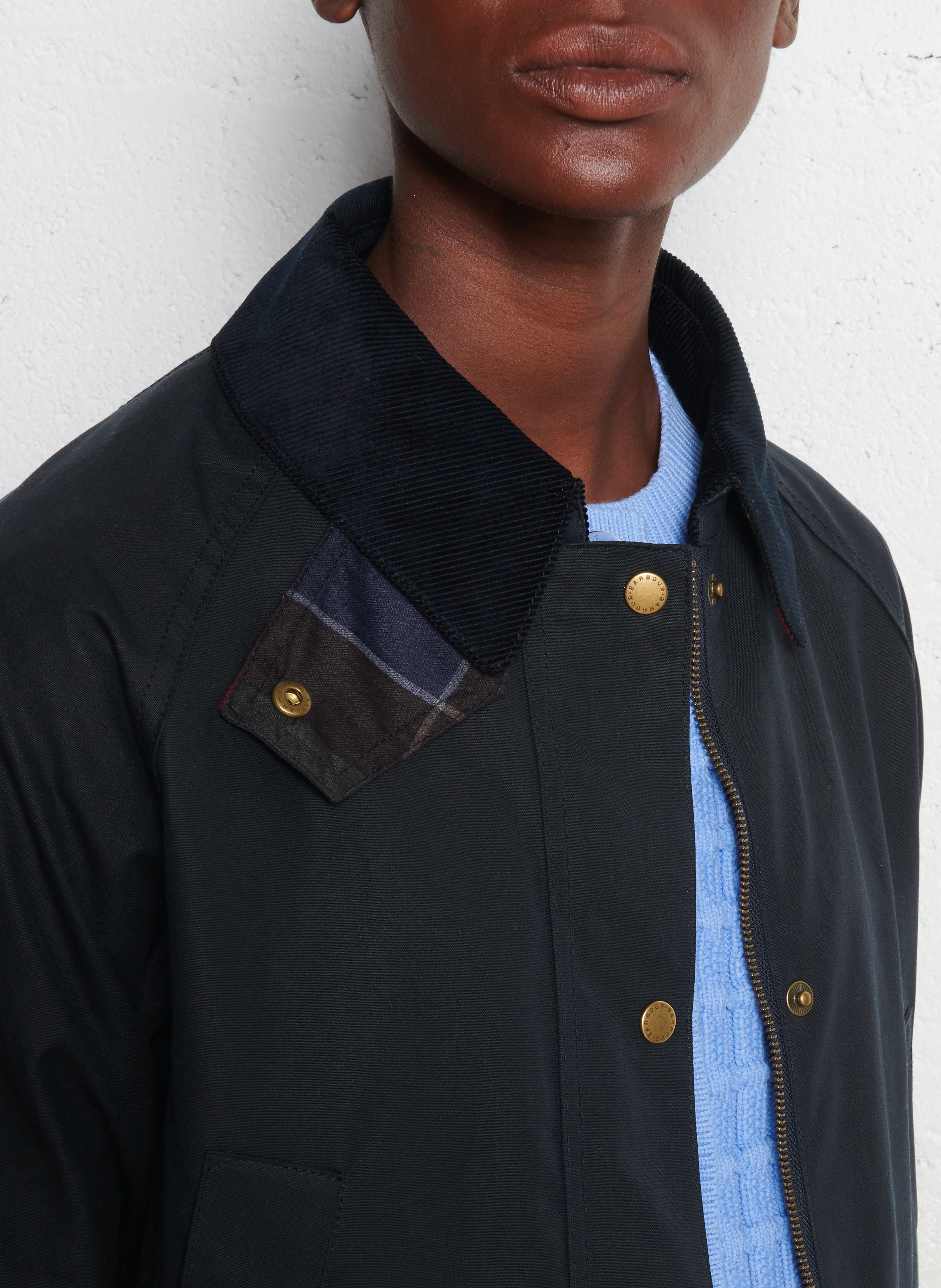 Parka col classique en coton BARBOUR Bleu