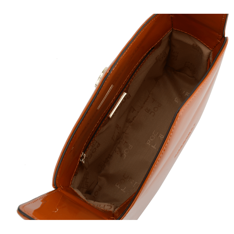 Shoulder bag - synthetic and leather POURCHET Orange