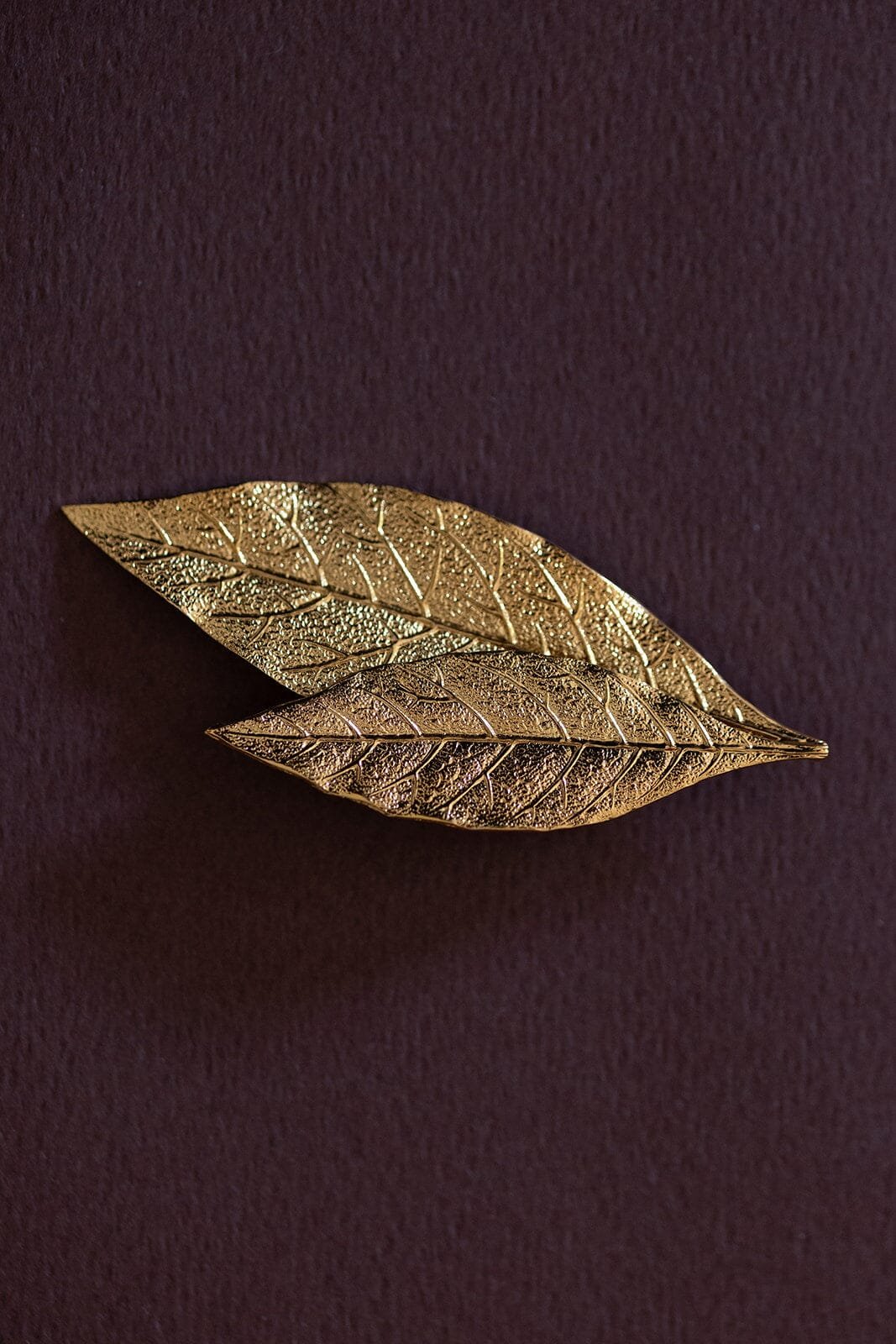 Silver-plated leaf brooch MONSIEUR SIMONE Golden