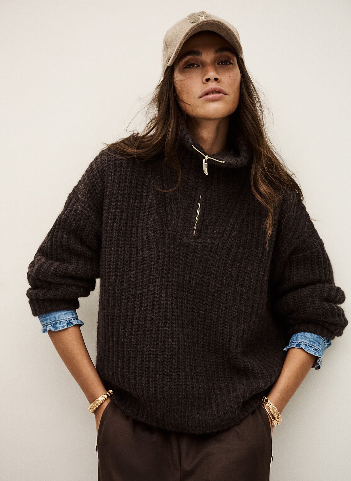 Trui met schipperskraag - wolblend BA&SH