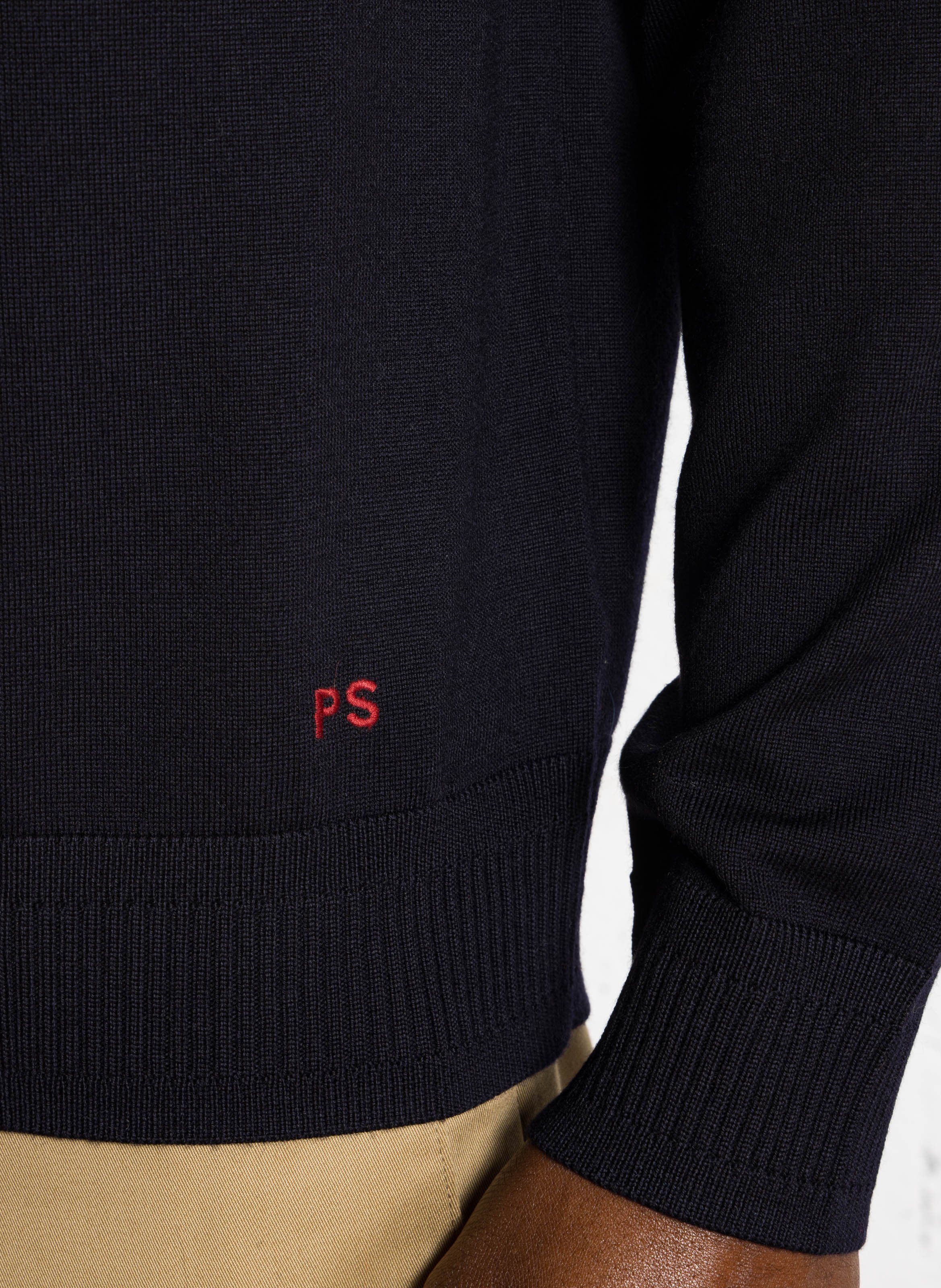 Straight-leg wool polo shirt PAUL SMITH Blue