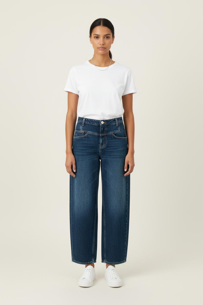 Cropped slim jeans with studs CLOSED - Seconde Main Blue