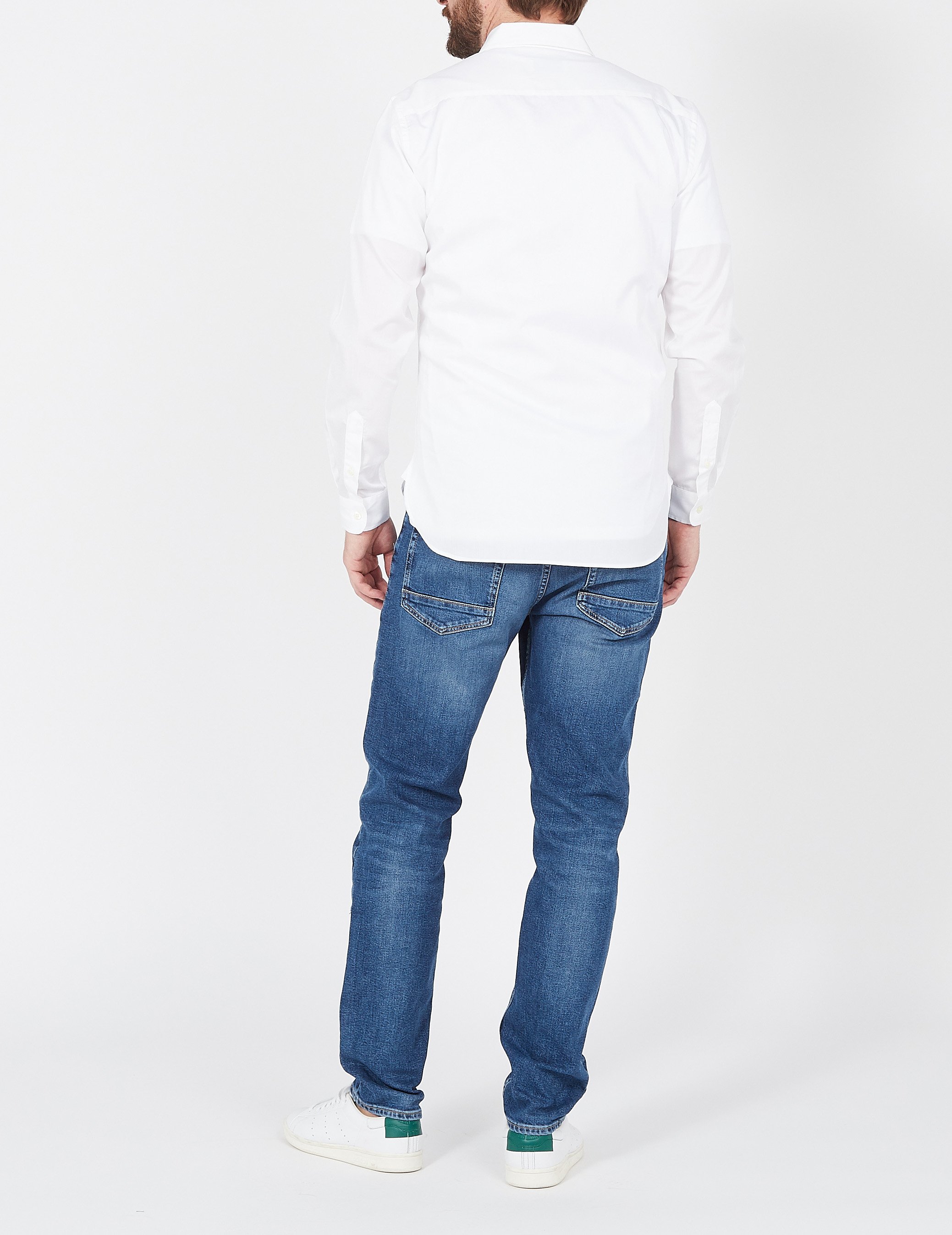Organic cotton shirt with button-down collar MAISON LABICHE White