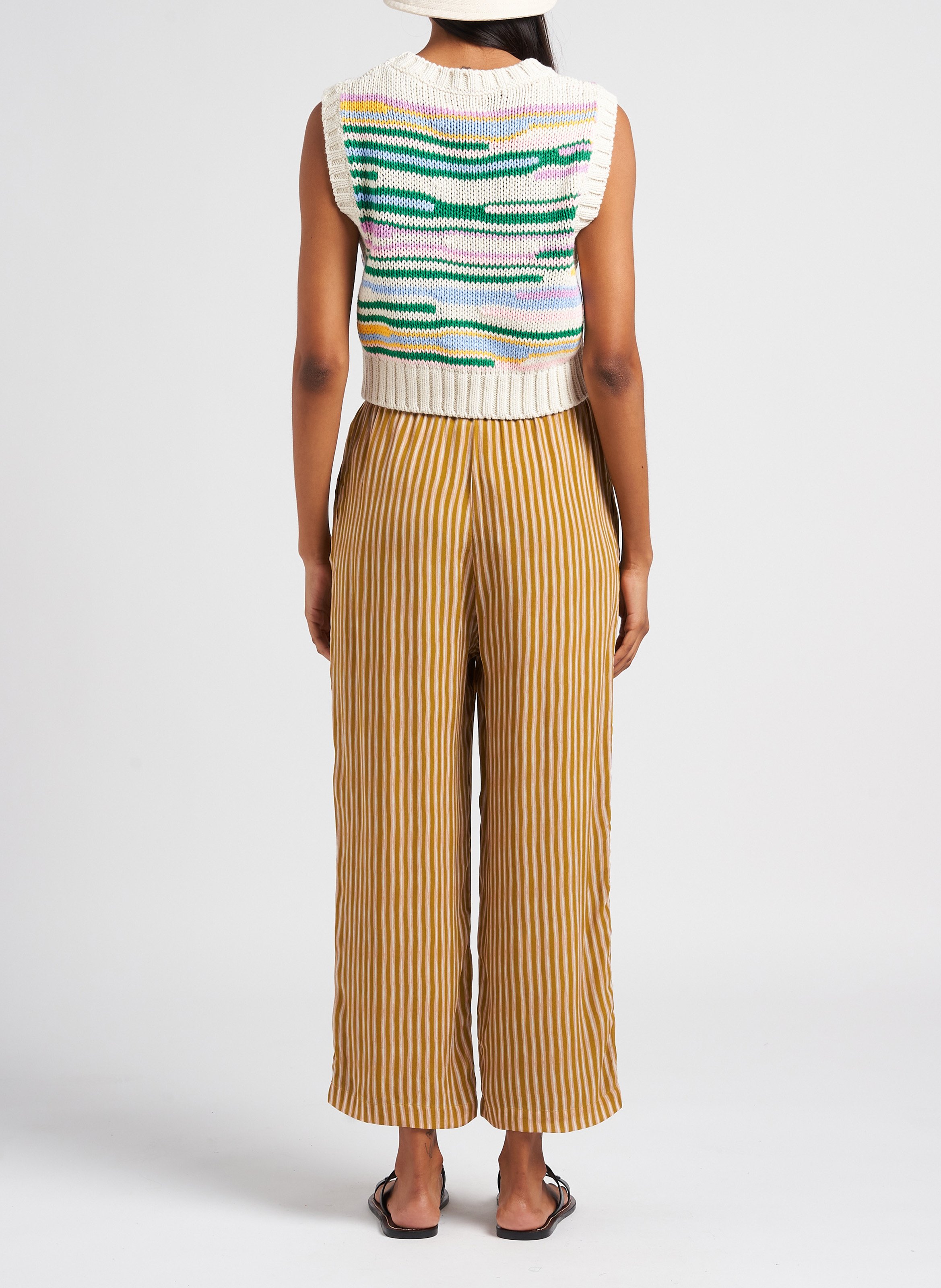 Gilet col rond en coton mélangé INDEE Multicolore