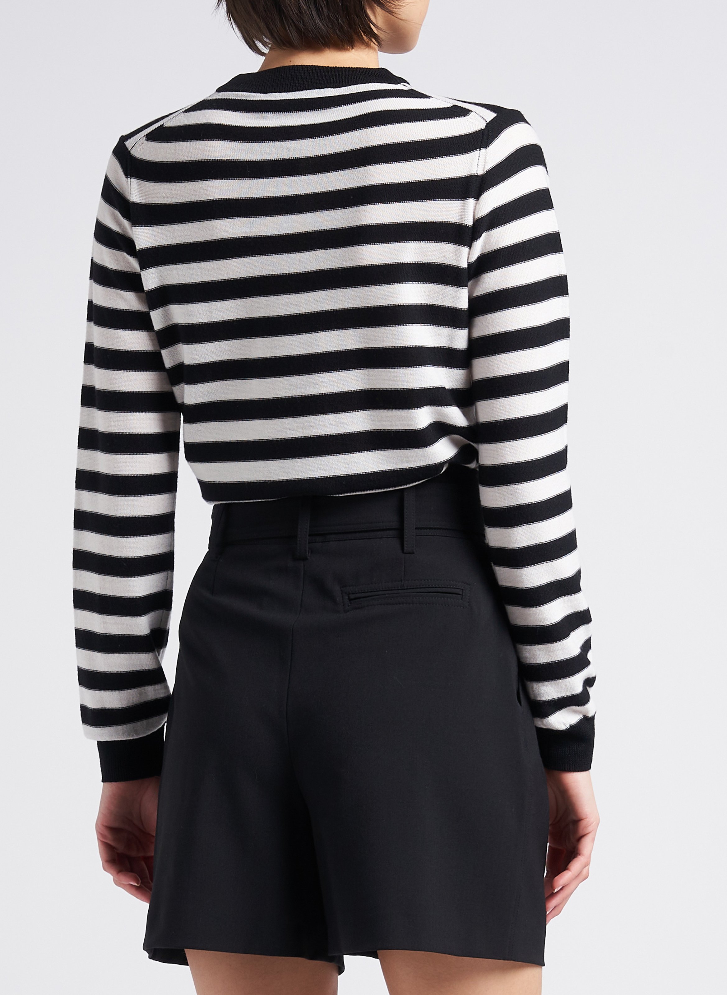 Dünner gestreifter Pullover aus Merinowolle mit Rundhalsausschnitt SONIA RYKIEL Gestreift