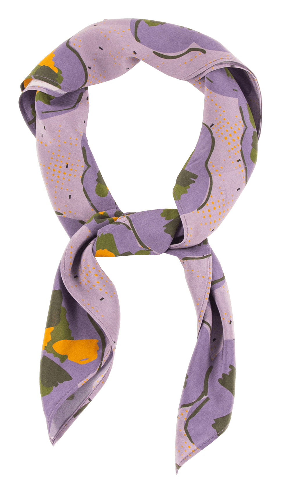 Foulard carré à imprimé exclusif en crêpe SCARVI Sweet storm setine