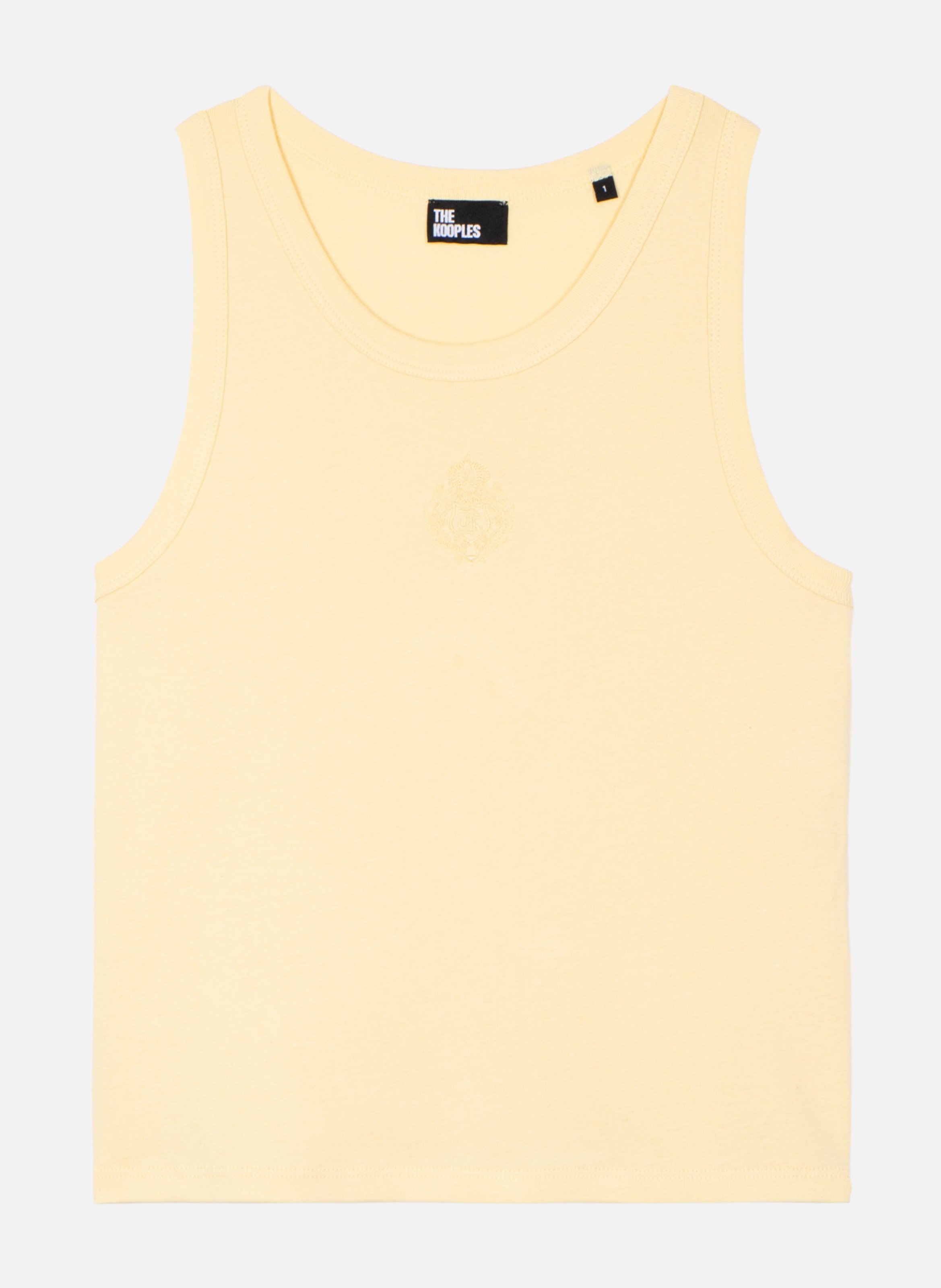 Cotton tank top with crest THE KOOPLES Yellow