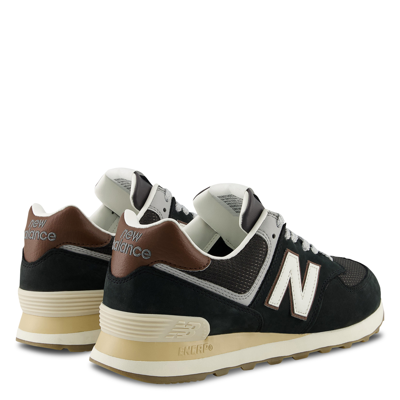 Baskets basses en cuir mélangé NEW BALANCE Noir