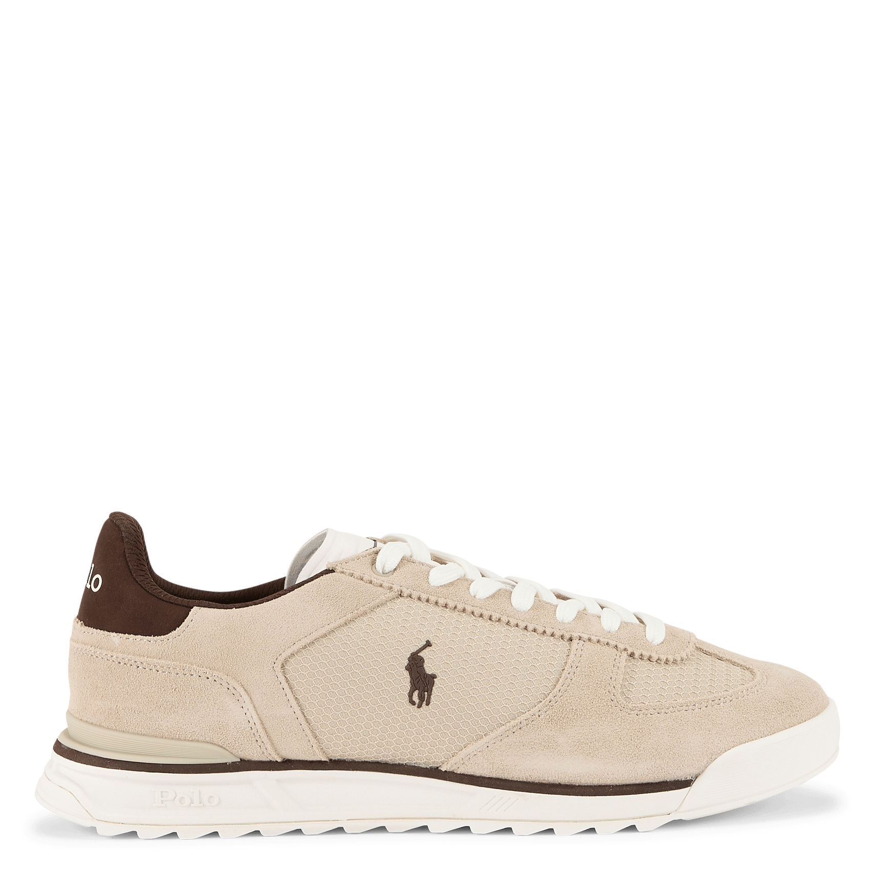 Lage baskets van leermix POLO RALPH LAUREN Beige