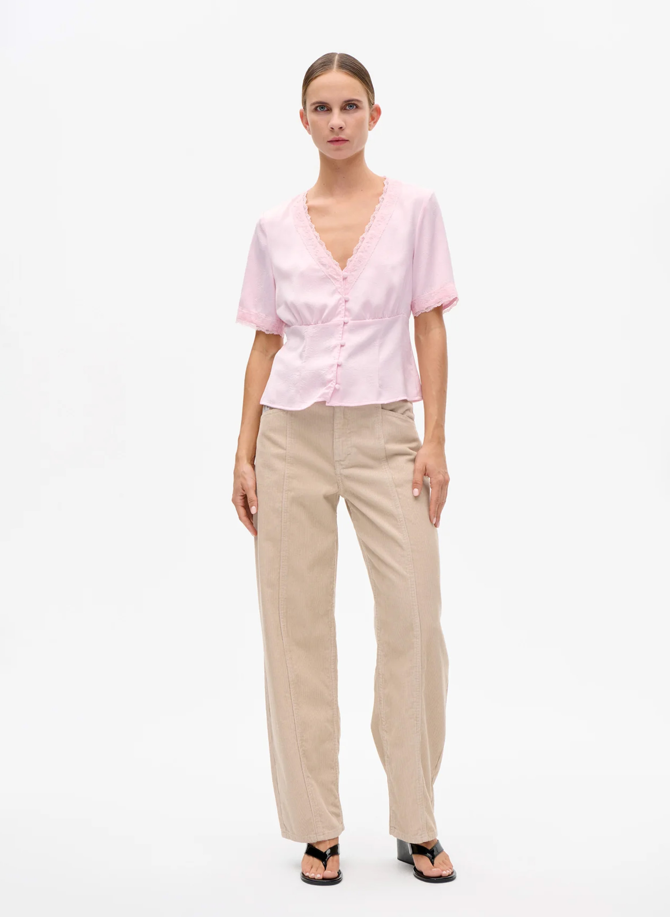 Nauwsluitende top met V-hals BAUM UND PFERDGARTEN Roze