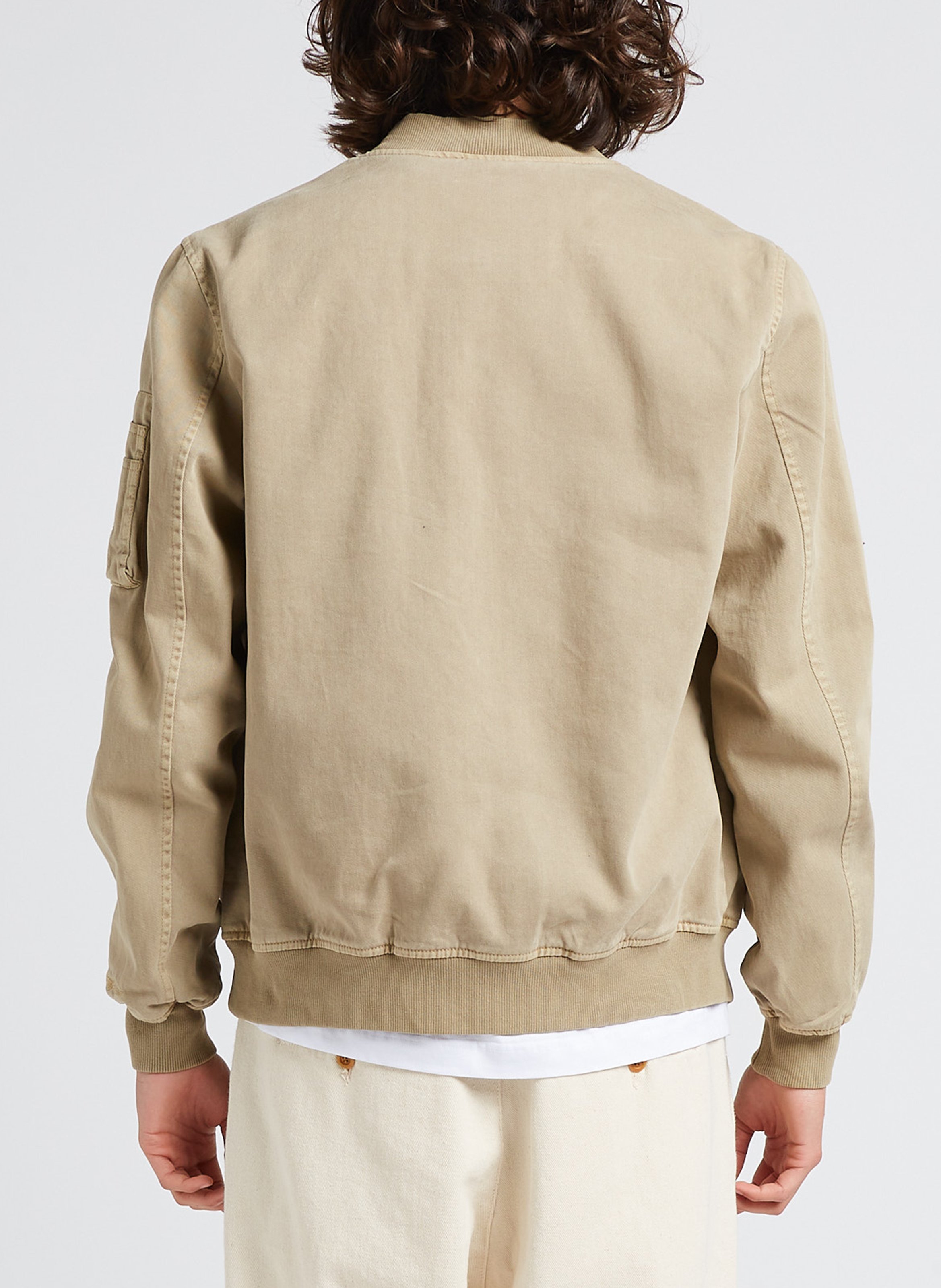 Straight cotton bomber jacket BOMBERS ORIGINAL Beige