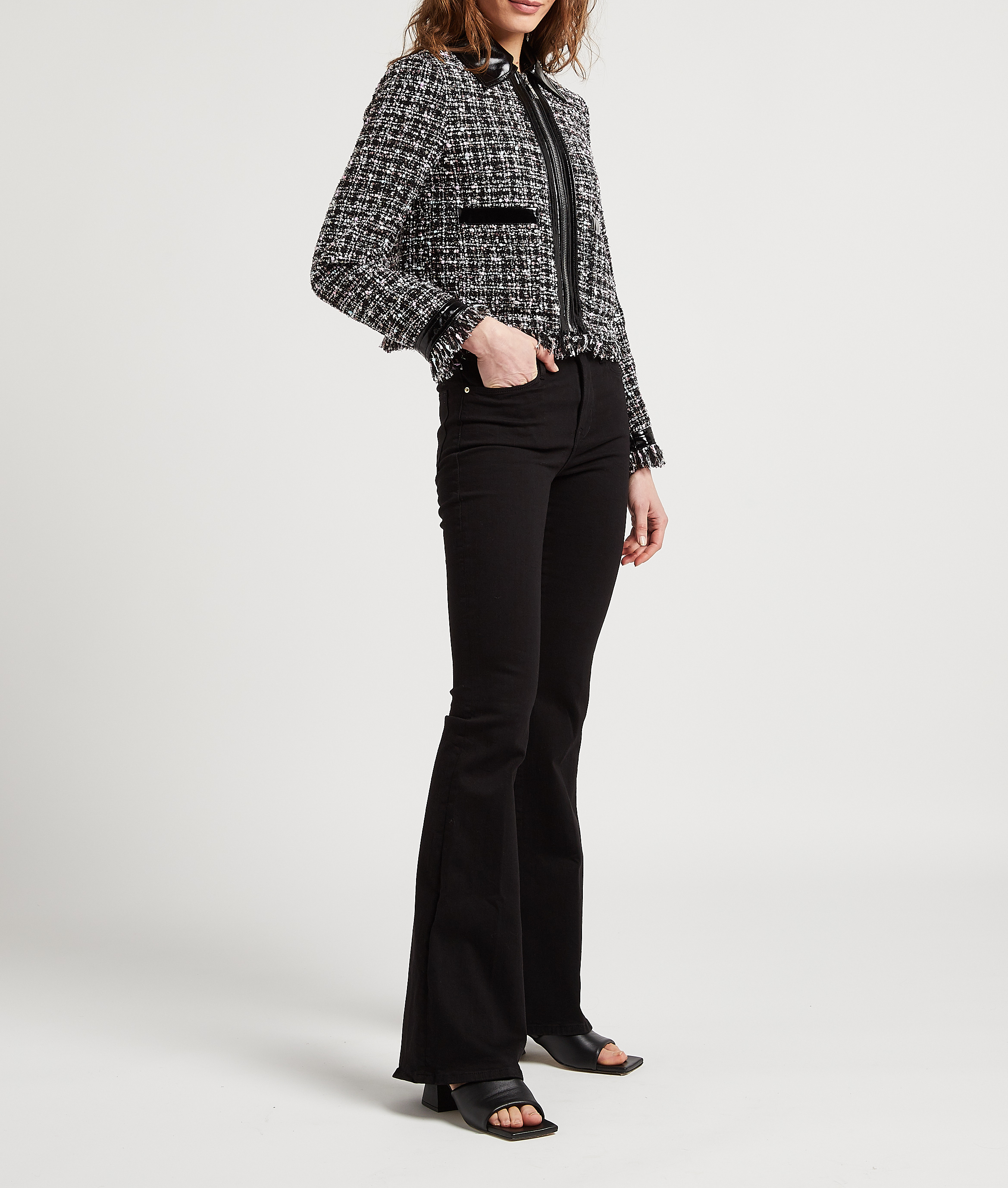 Kurze Tweedjacke mit klassischem Kragen MAX&Co. Grau