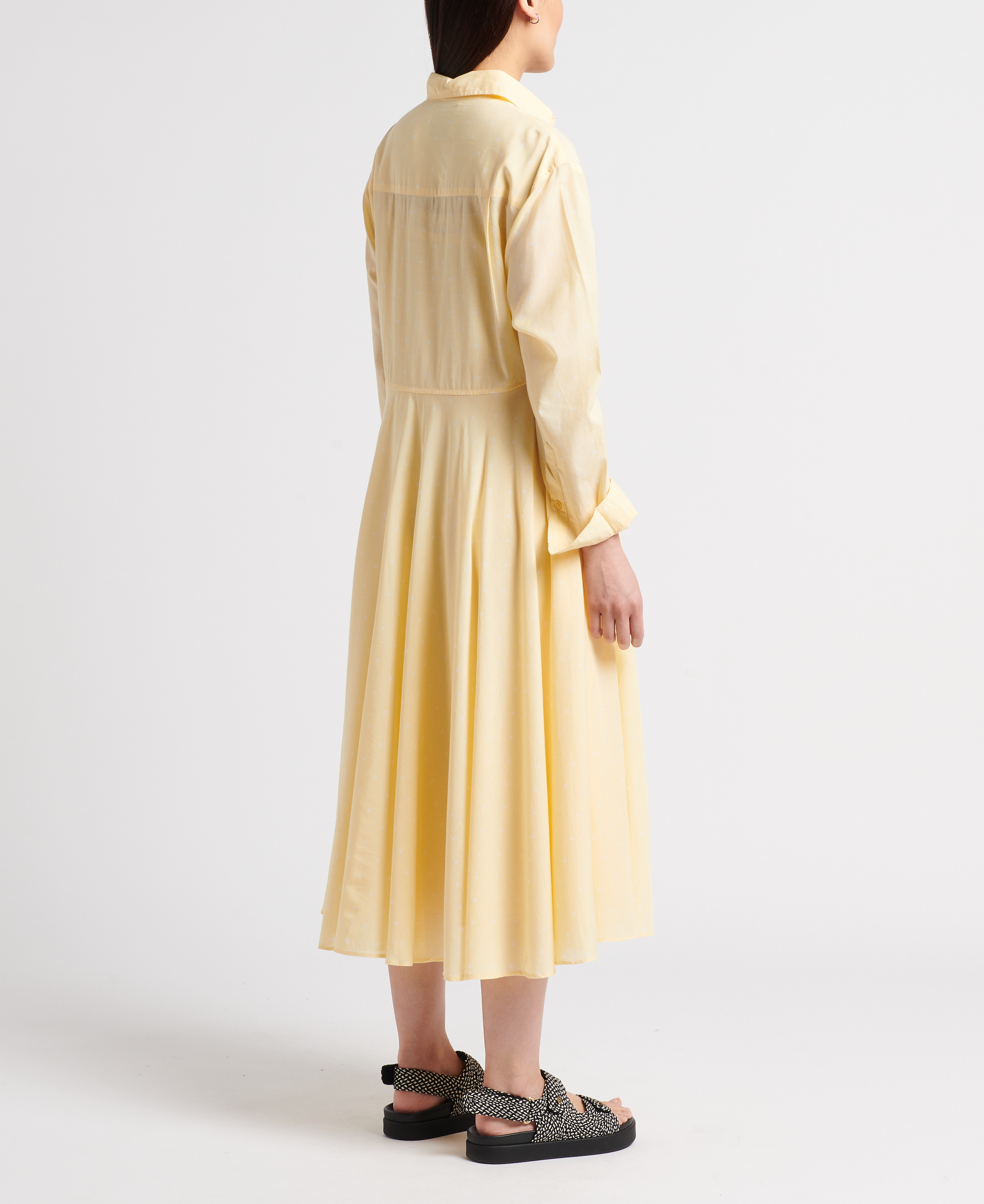 Hemd-Kleid aus Baumwollvoile LAURENCE BRAS Gelb