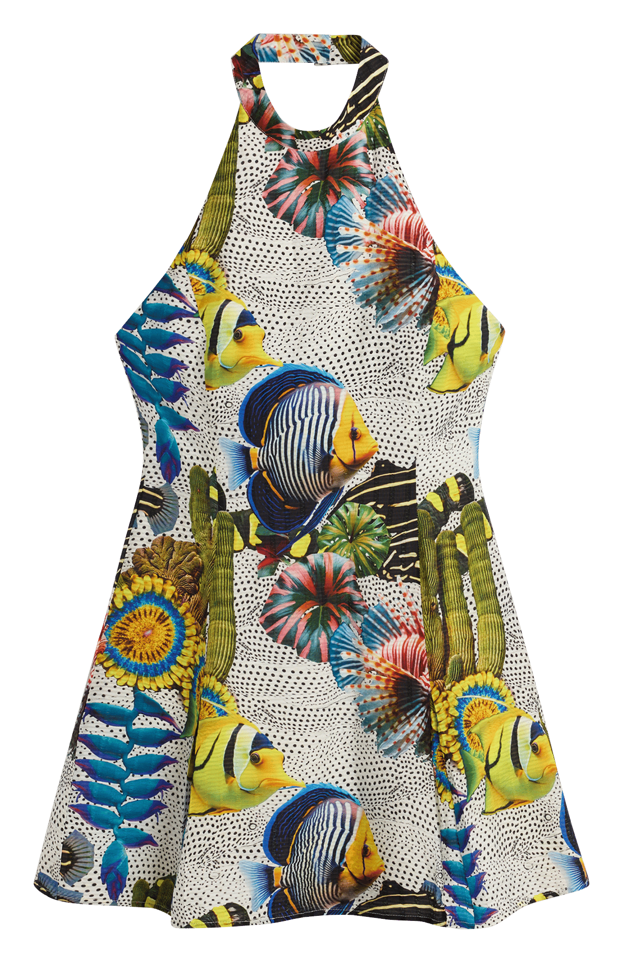 Robe courte sans manches imprimée DESIGUAL Blanc