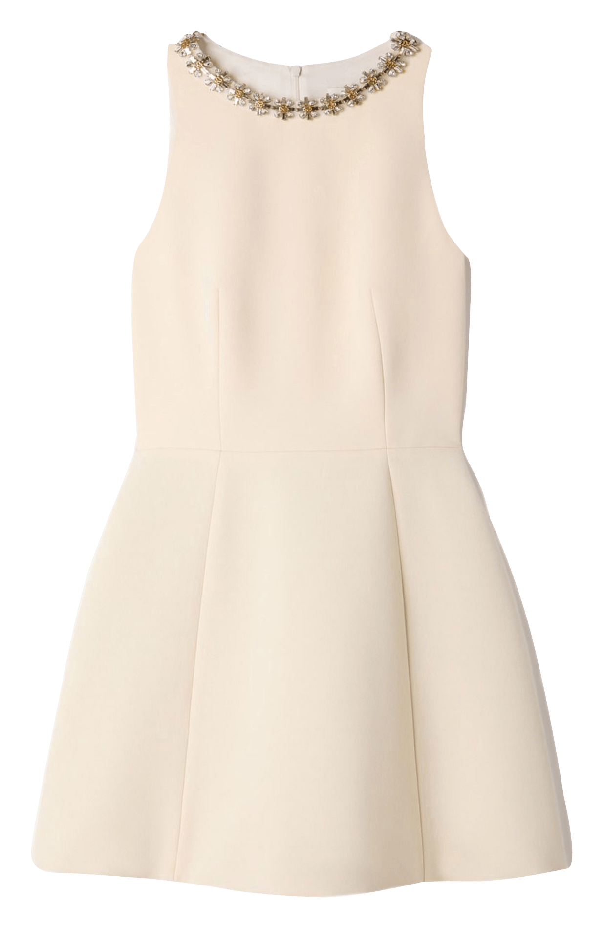 Korte jurk met strass kraag SANDRO Beige