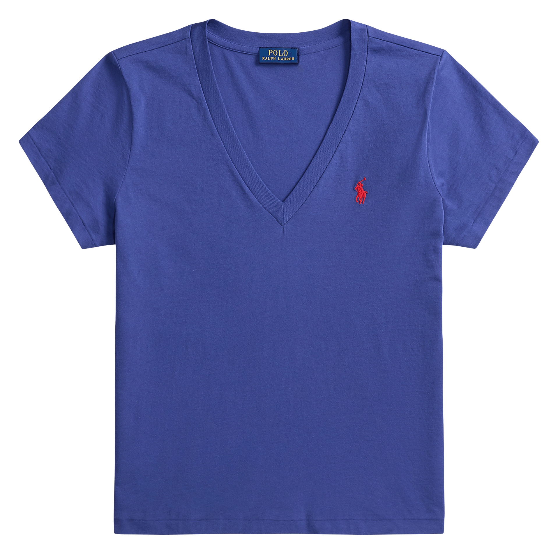 Gerade geschnittenes Baumwoll-T-Shirt mit V-Ausschnitt POLO RALPH LAUREN