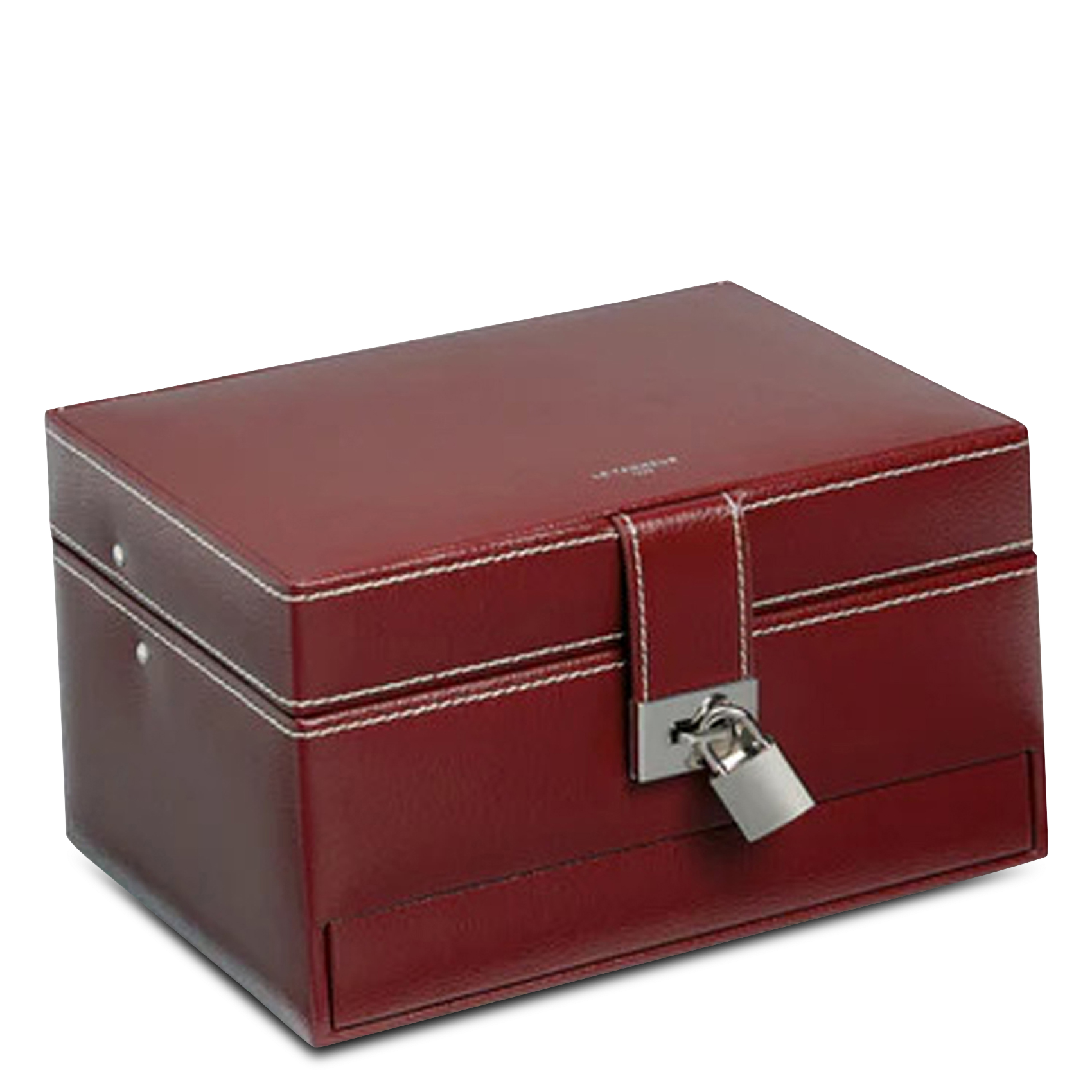 Medium-sized leather jewelry box | Red LE TANNEUR Women