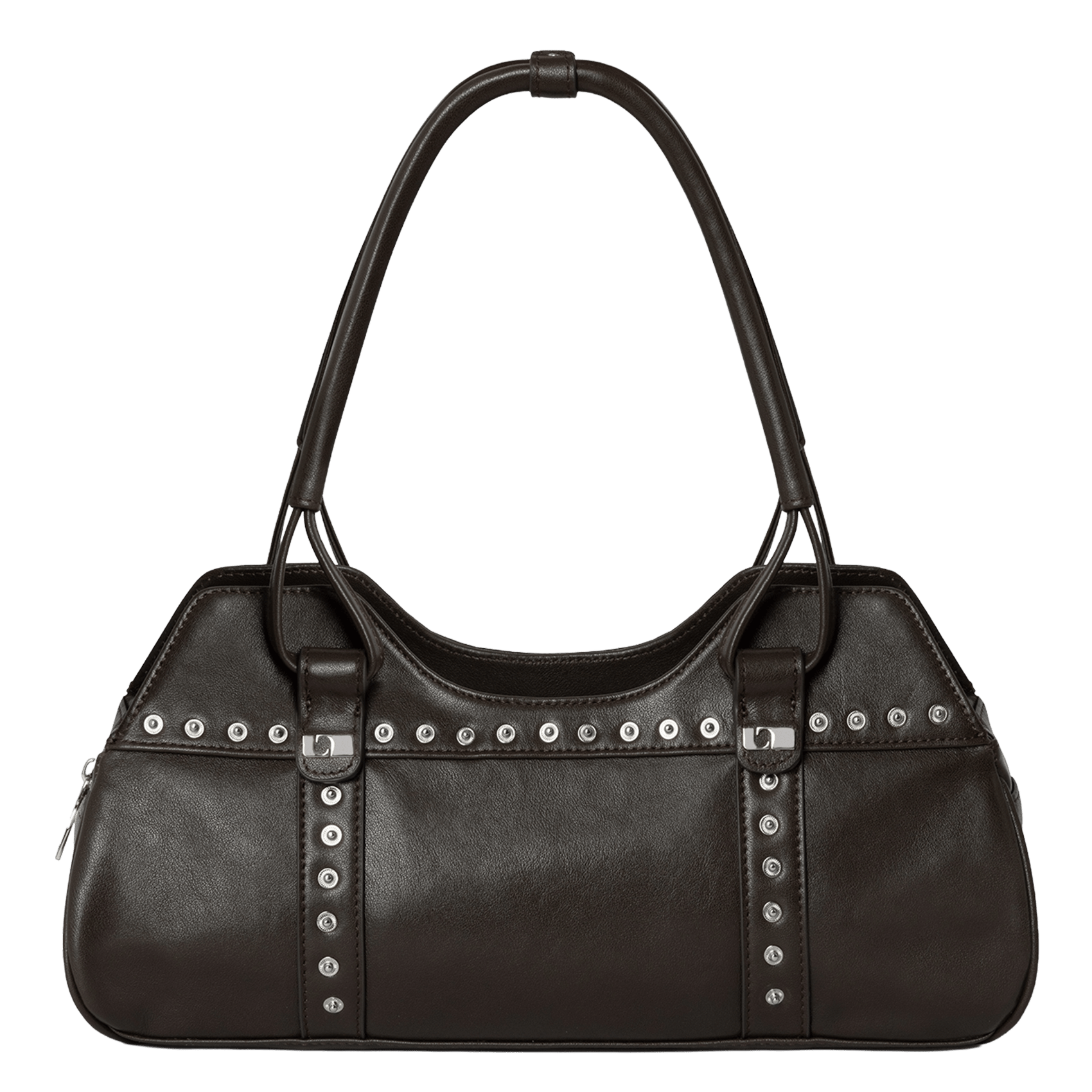 Leather handbag LAAGAM Brown