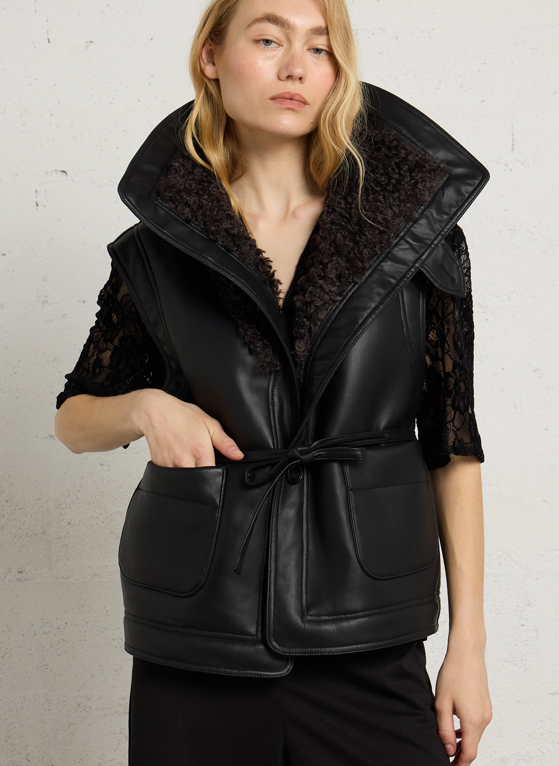 Mouwloos jasje LEON & HARPER Zwart