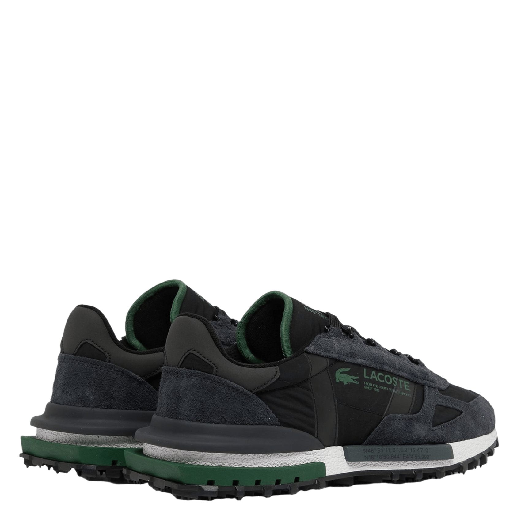 Leather low-top sneakers | Black LACOSTE Men