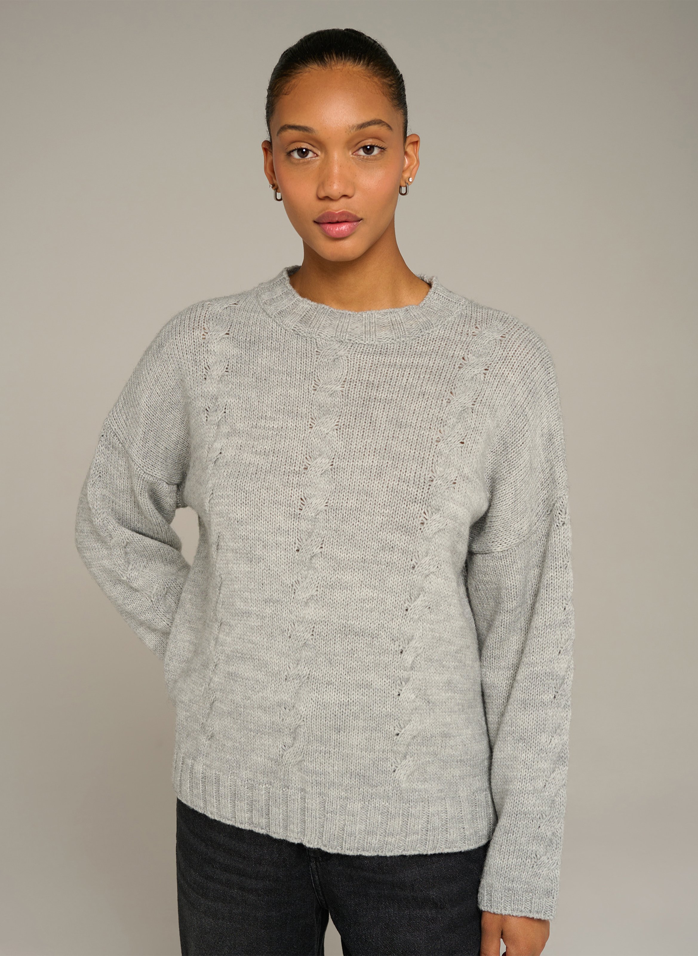 Pull col rond ample en laine COTELAC ACOTE
