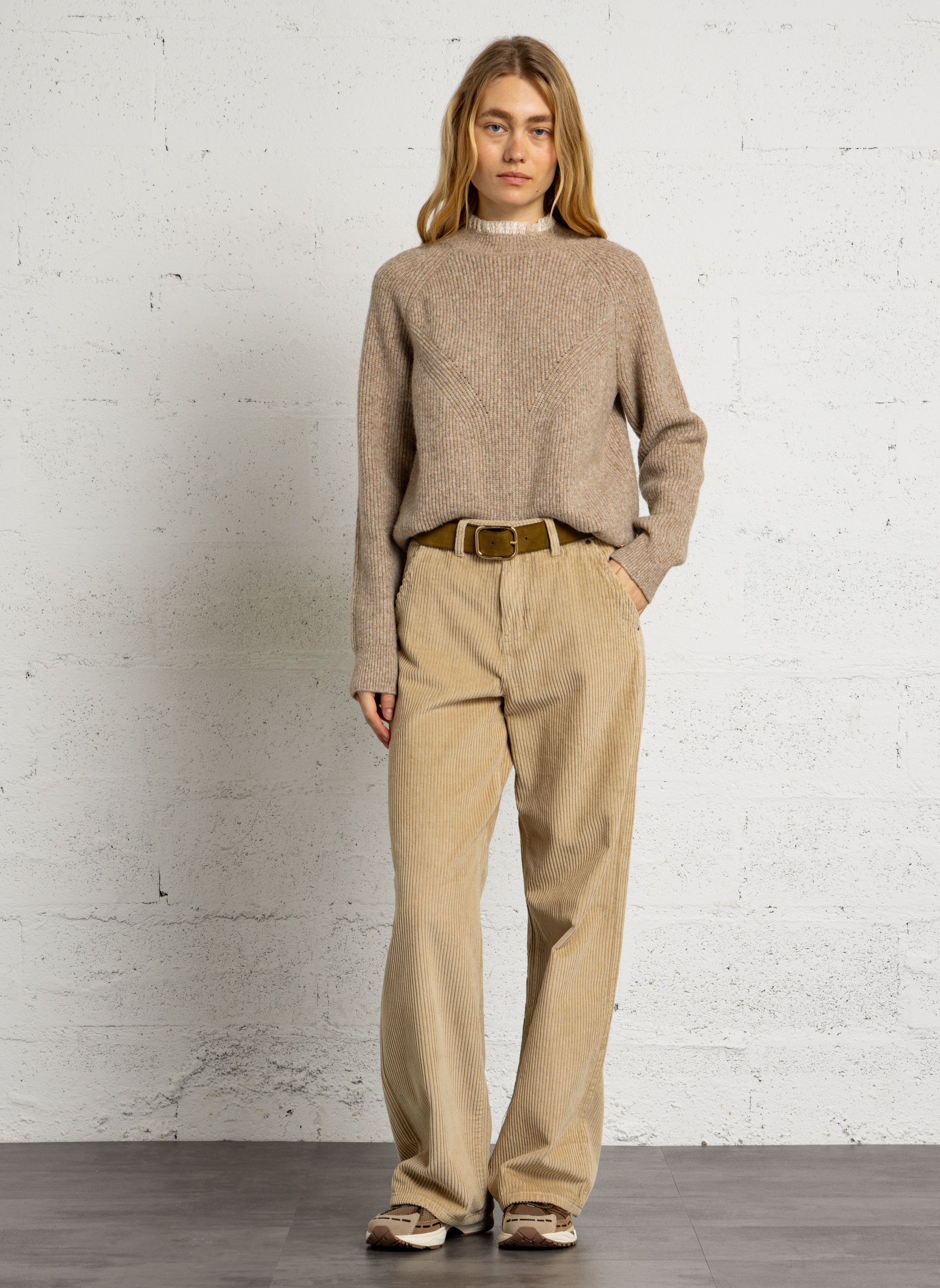 Round-neck sweater | Beige LA PETITE ETOILE Women